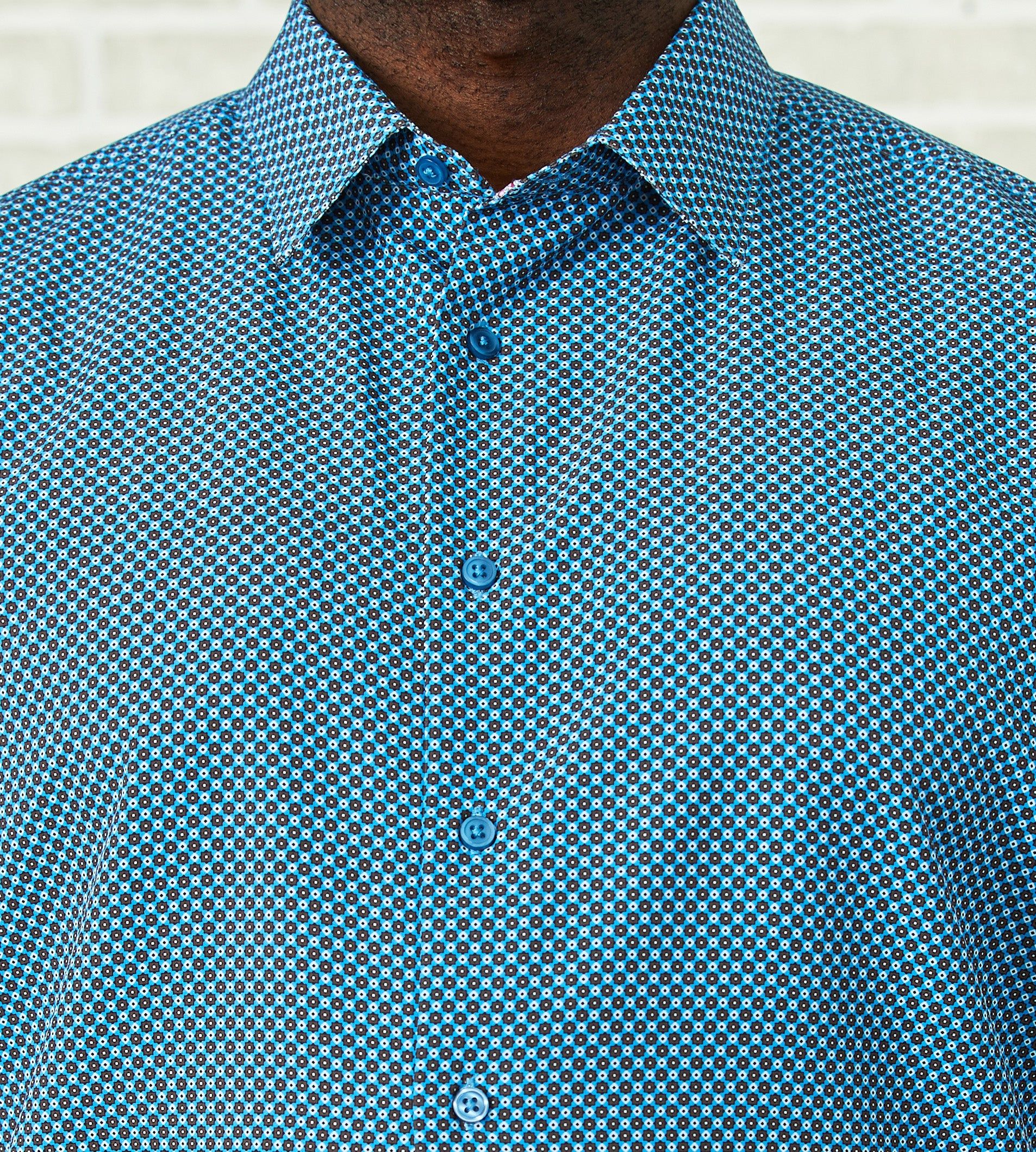 360° Stretch Geo Print Short Sleeve Sport Shirt sold by Mr. Big and Tall product image thumbnail 2