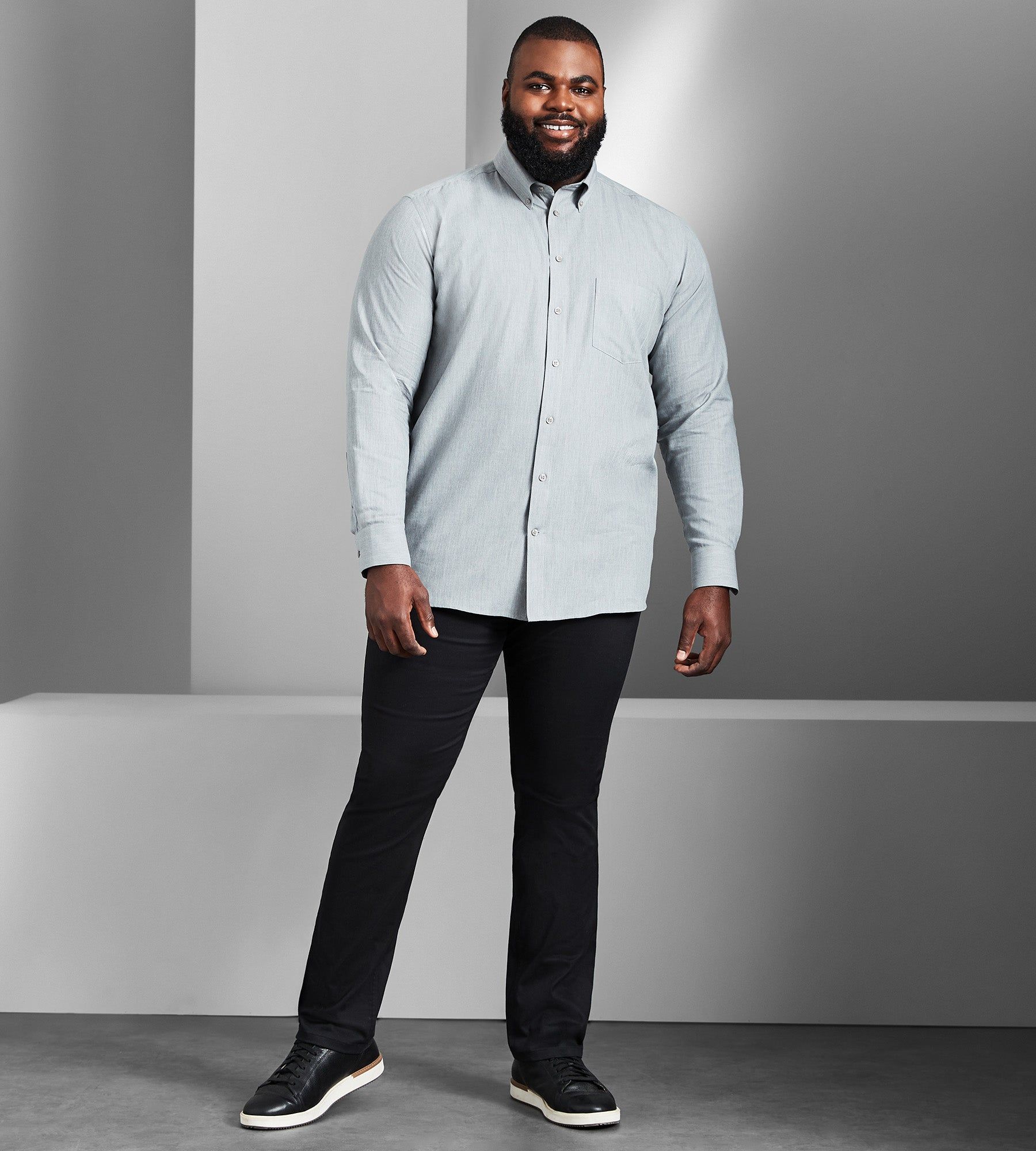Easy Care Tonal Long Sleeve Sport Shirt sold by Mr. Big and Tall product image thumbnail 3