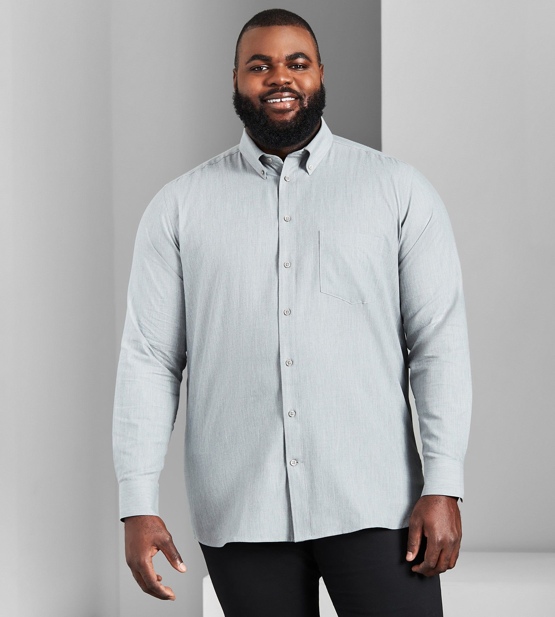 Easy Care Tonal Long Sleeve Sport Shirt sold by Mr. Big and Tall