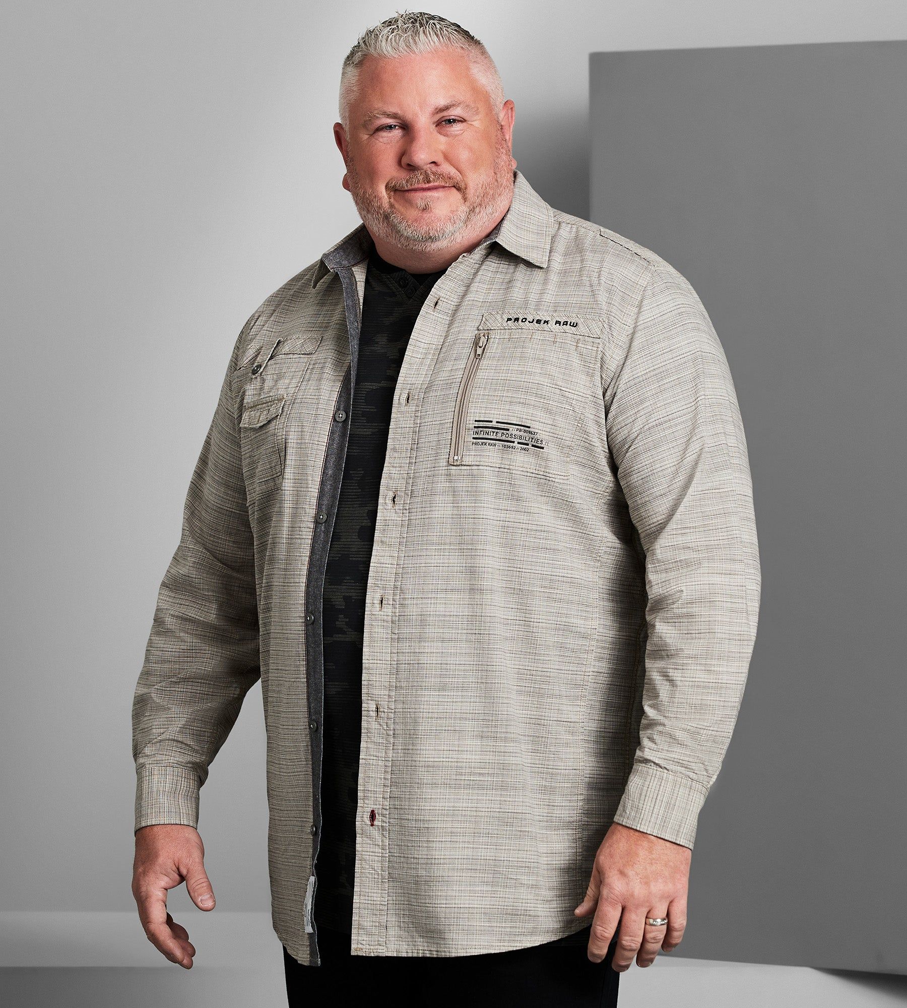 Tonal Long Sleeve Sport Shirt sold by Mr. Big and Tall