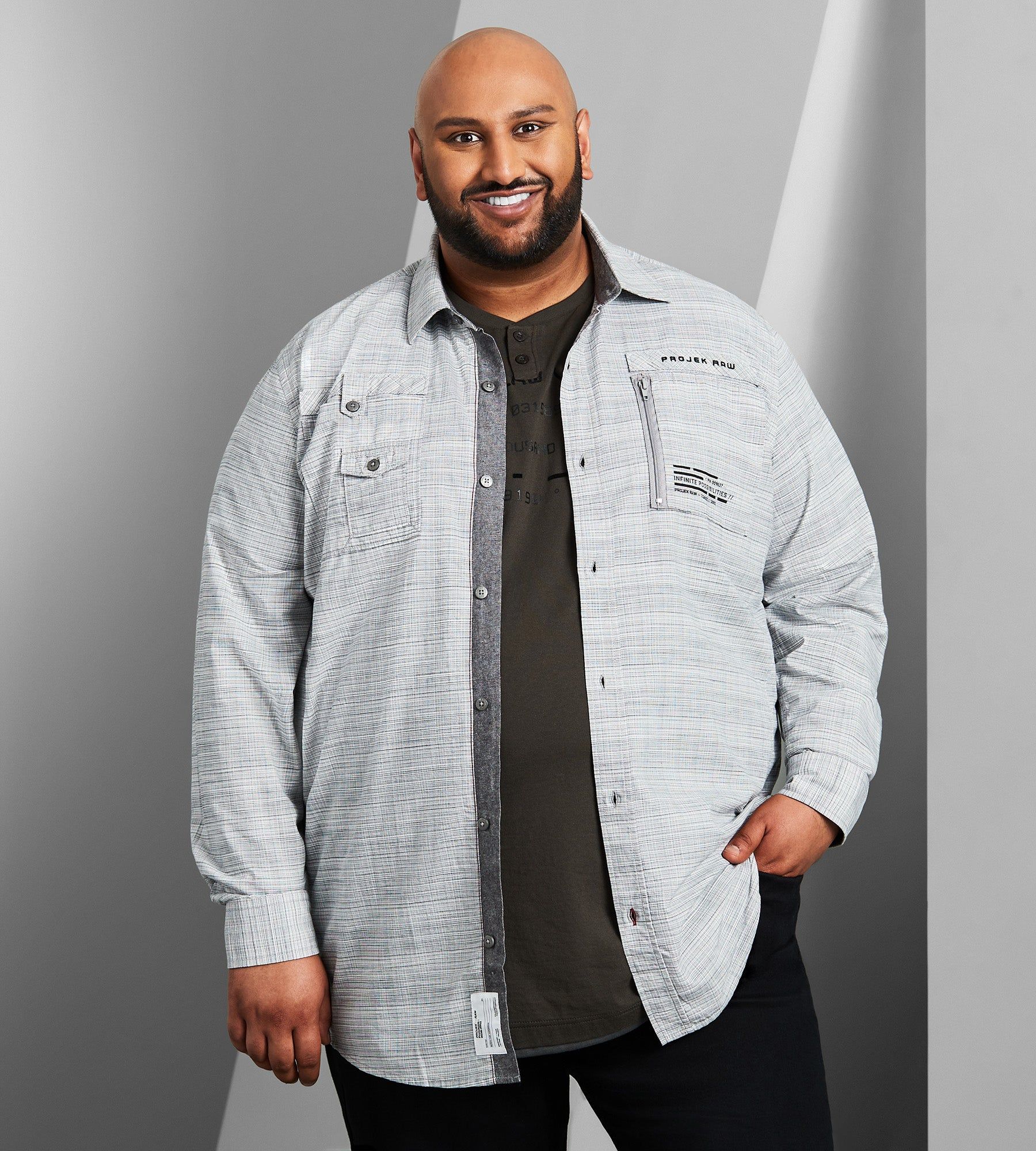 Tonal Long Sleeve Sport Shirt sold by Mr. Big and Tall product image thumbnail 4