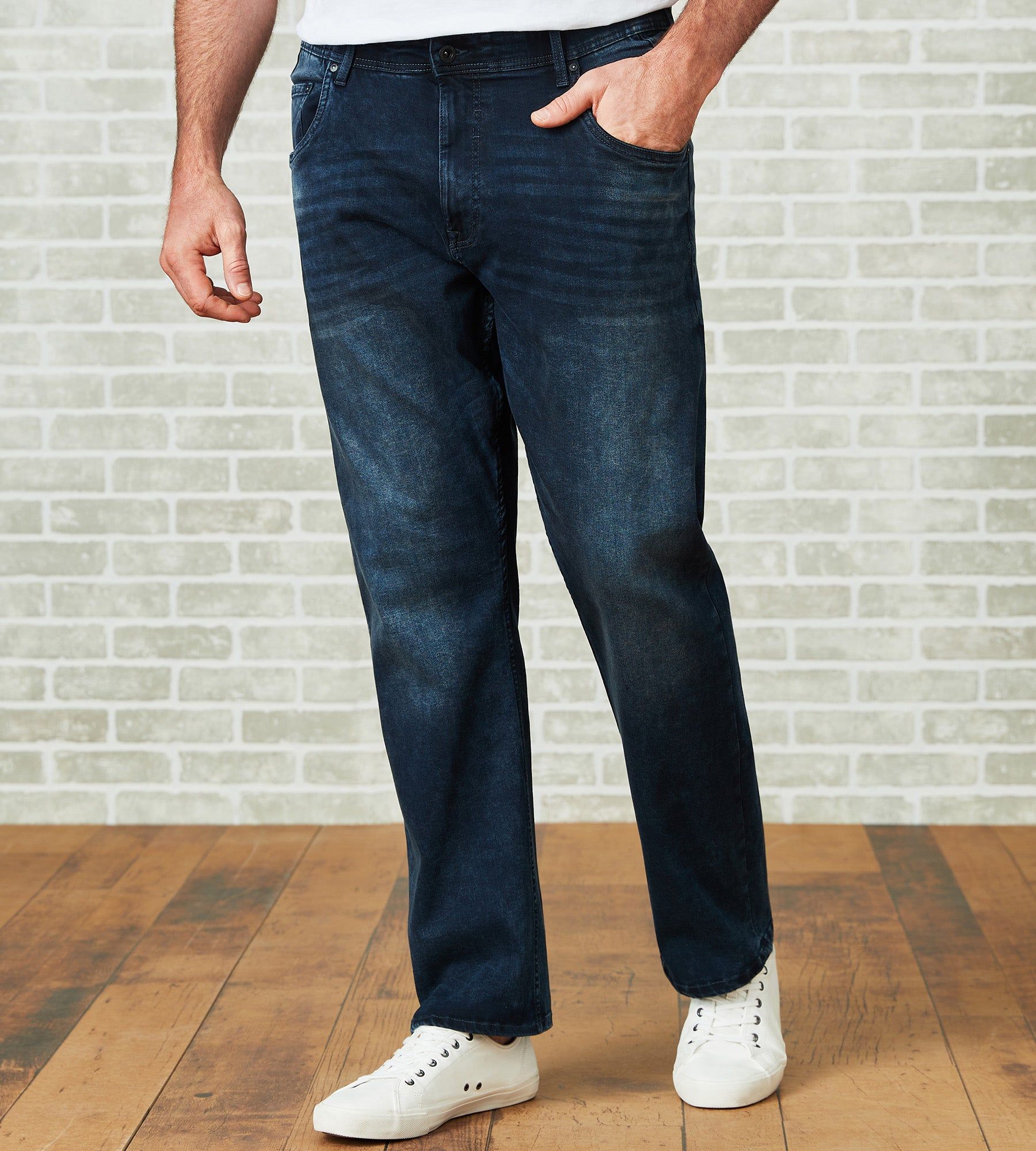 Straight Fit Five-Pocket Jeans sold by Mr. Big and Tall