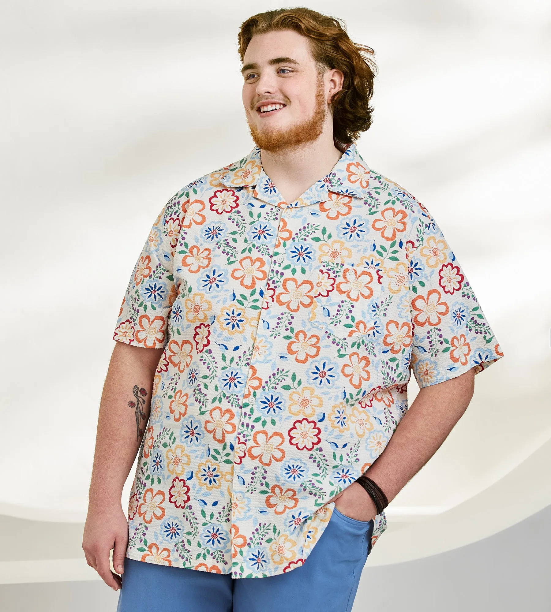 Floral Resort Short Sleeve Sport Shirt sold by Mr. Big and Tall