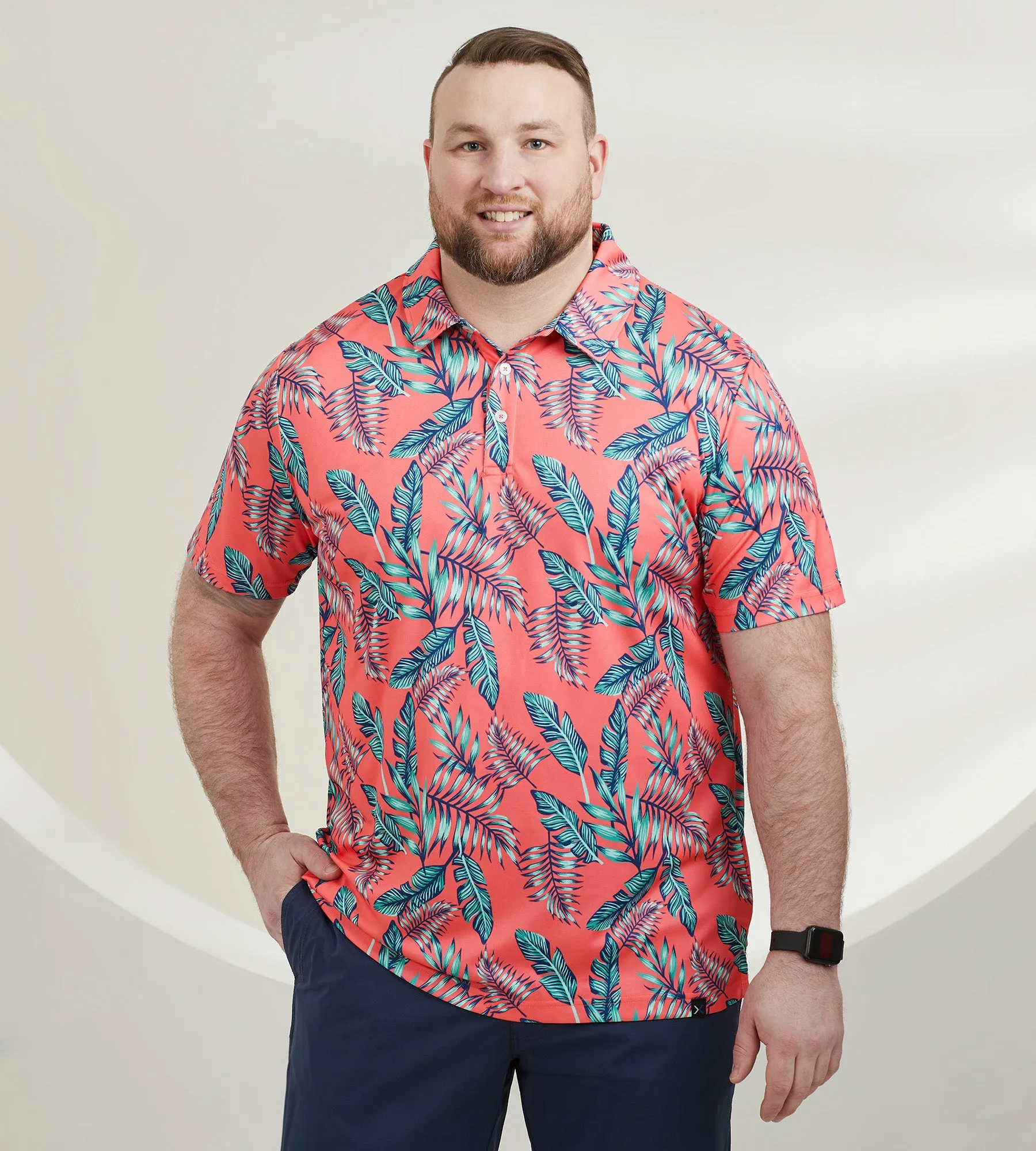 Active Palm Print Polo sold by Mr. Big and Tall