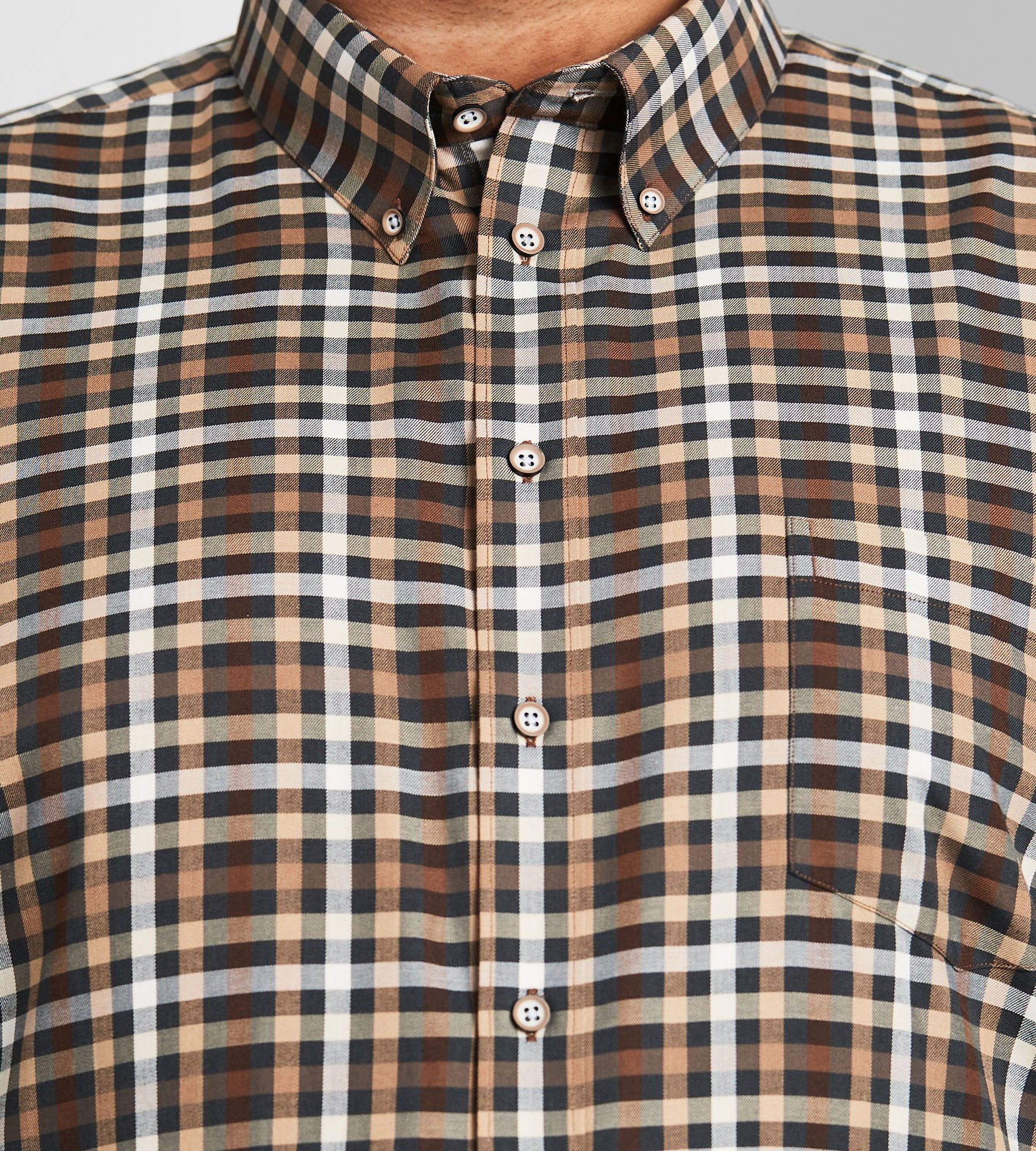 Easy Care Plaid Long Sleeve Sport Shirt sold by Mr. Big and Tall product image thumbnail 2