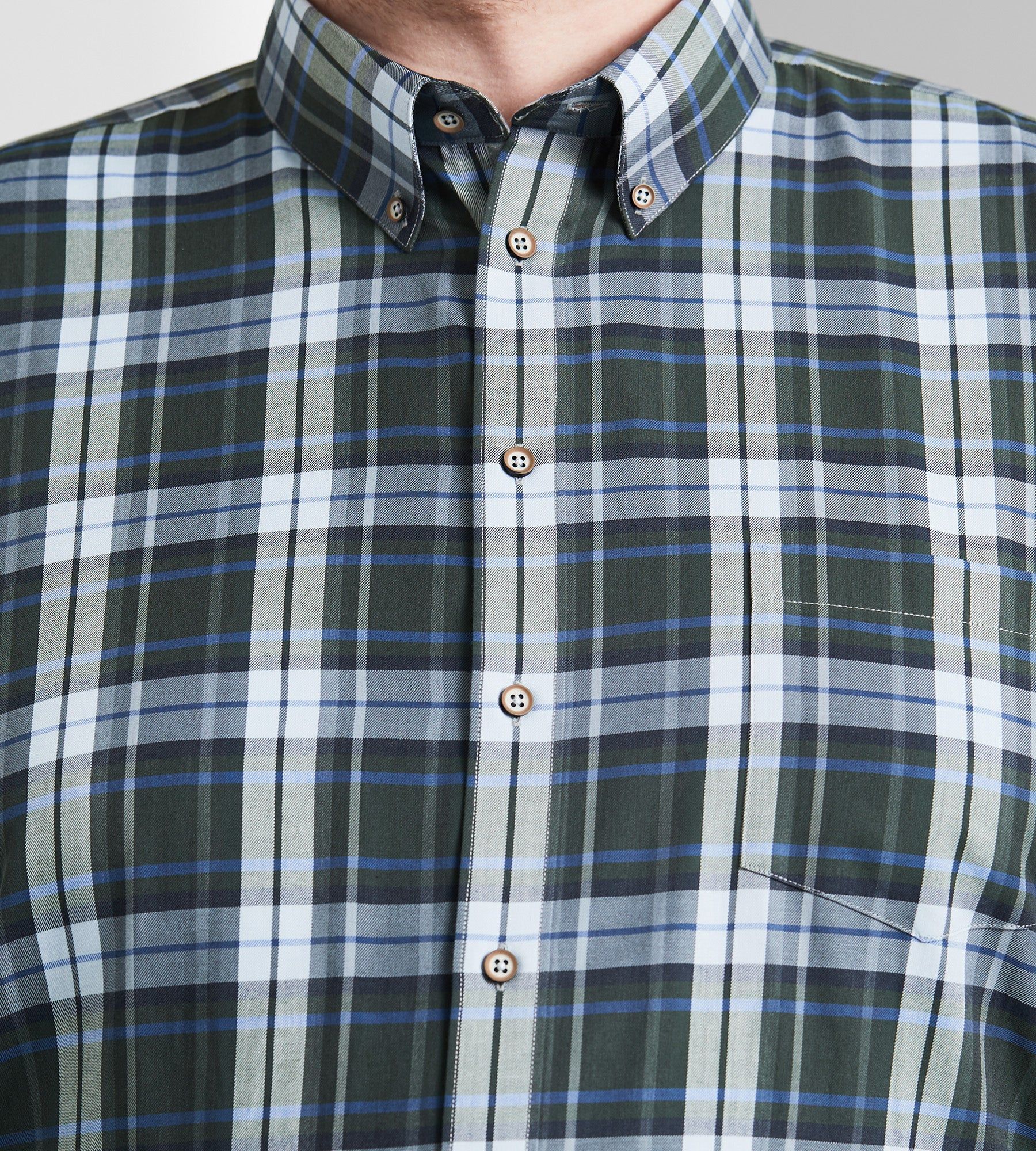 Easy Care Plaid Long Sleeve Sport Shirt sold by Mr. Big and Tall product image thumbnail 2