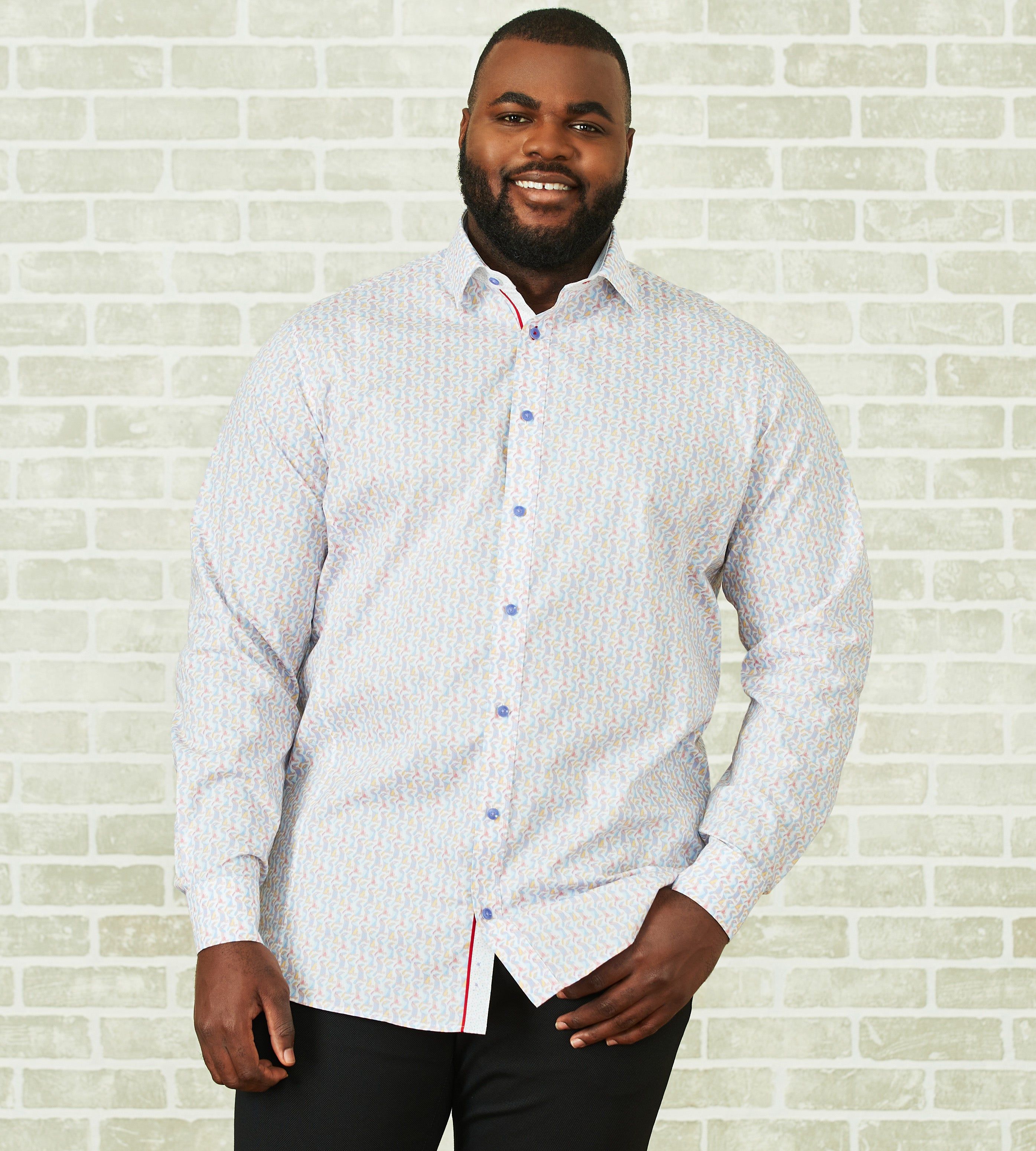 Non-Iron Toucan Print Long Sleeve Sport Shirt sold by Mr. Big and Tall