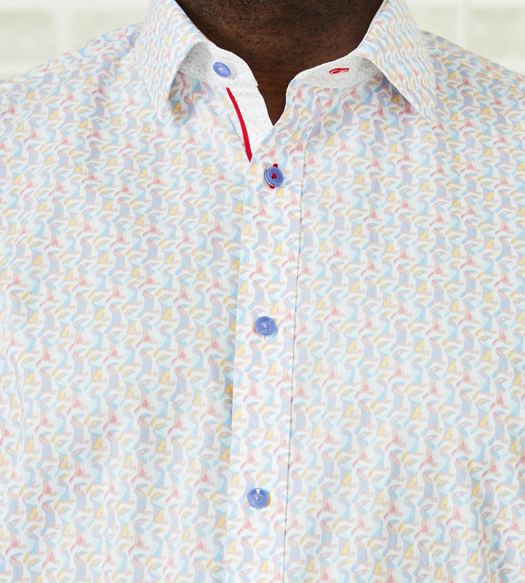 Non-Iron Toucan Print Long Sleeve Sport Shirt sold by Mr. Big and Tall product image thumbnail 2