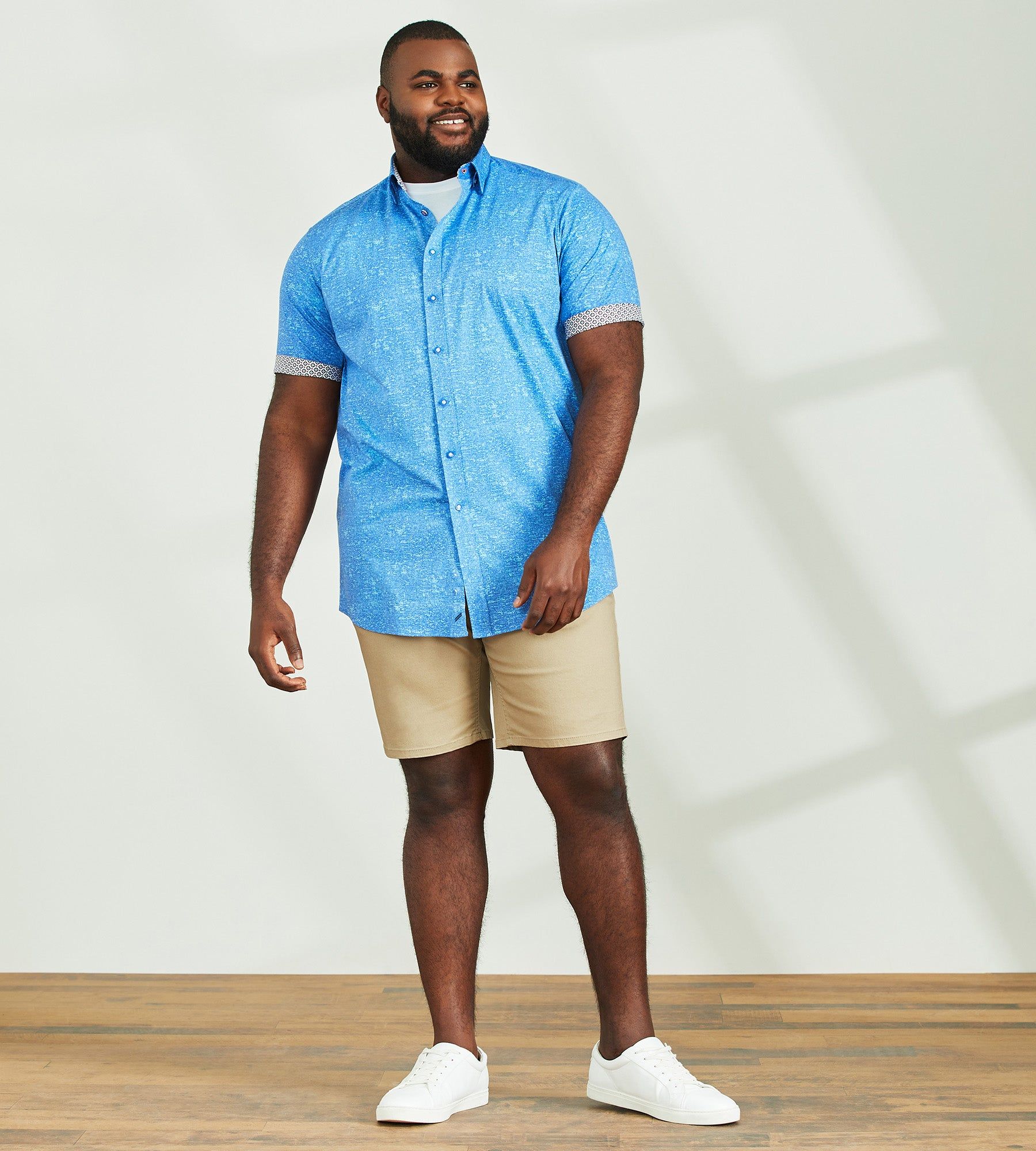 360° Stretch Textured Short Sleeve Sport Shirt sold by Mr. Big and Tall product image thumbnail 4