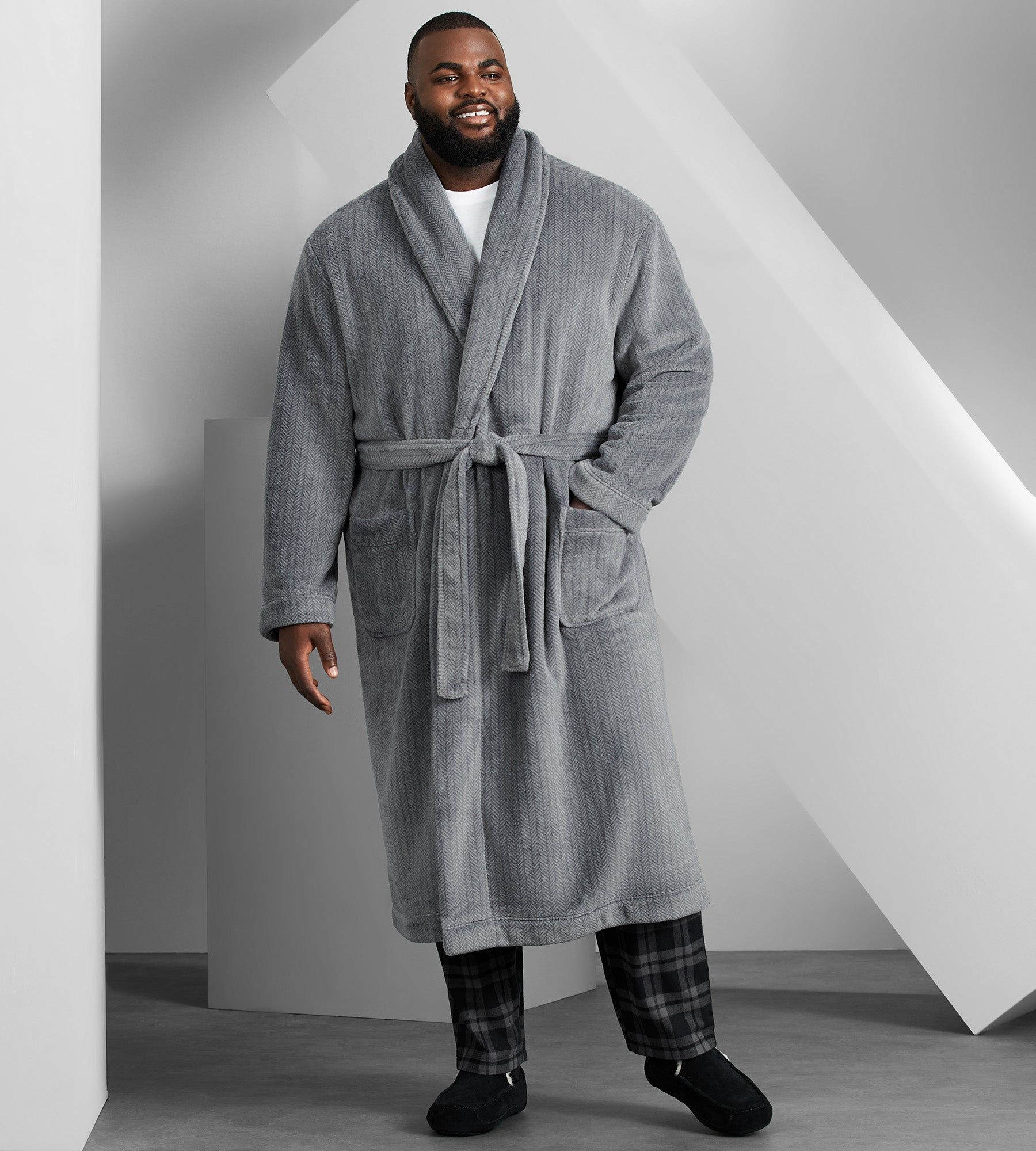 Herringbone Plush Robe sold by Mr. Big and Tall