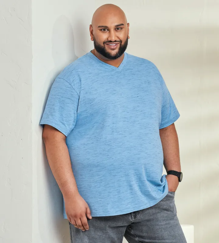 Ultimate Space-Dye V-Neck Tee sold by Mr. Big and Tall