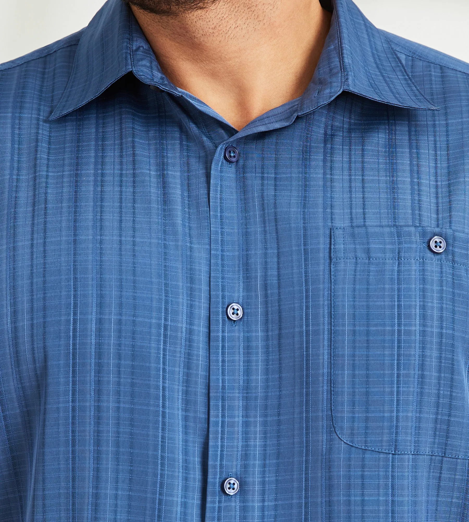 Microfibre Tonal Short Sleeve Sport Shirt sold by Mr. Big and Tall product image thumbnail 4