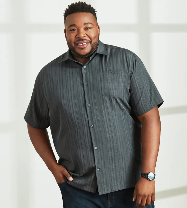 Microfibre Tonal Short Sleeve Sport Shirt sold by Mr. Big and Tall