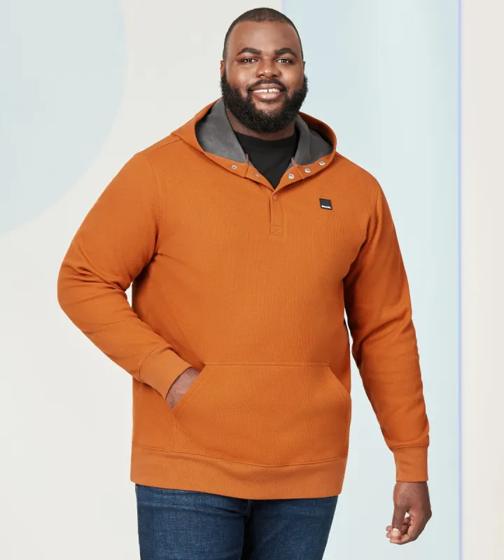 Waffle Quarter Snap Hoodie sold by Mr. Big and Tall