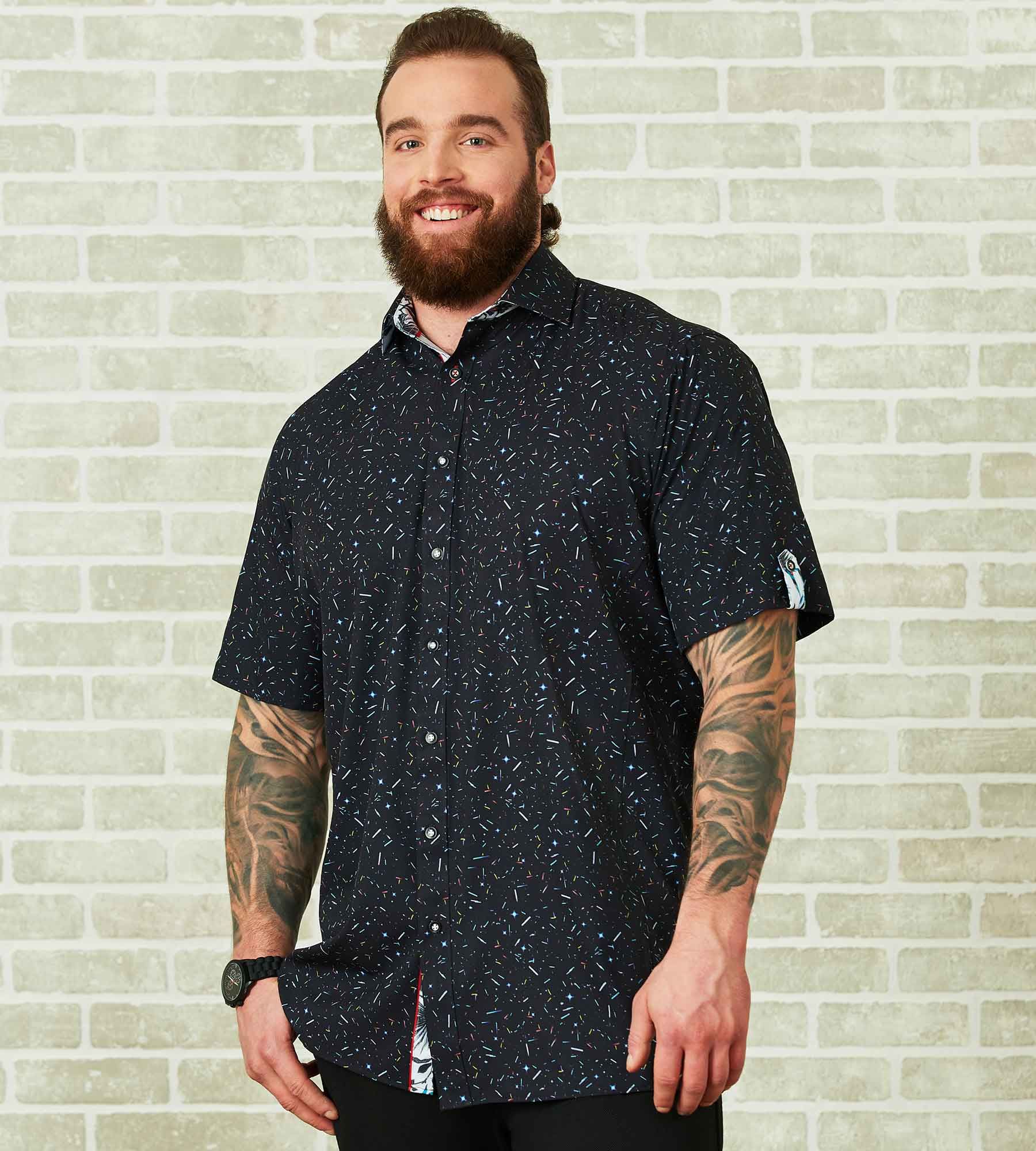 Geo Print Short Sleeve Sport Shirt sold by Mr. Big and Tall