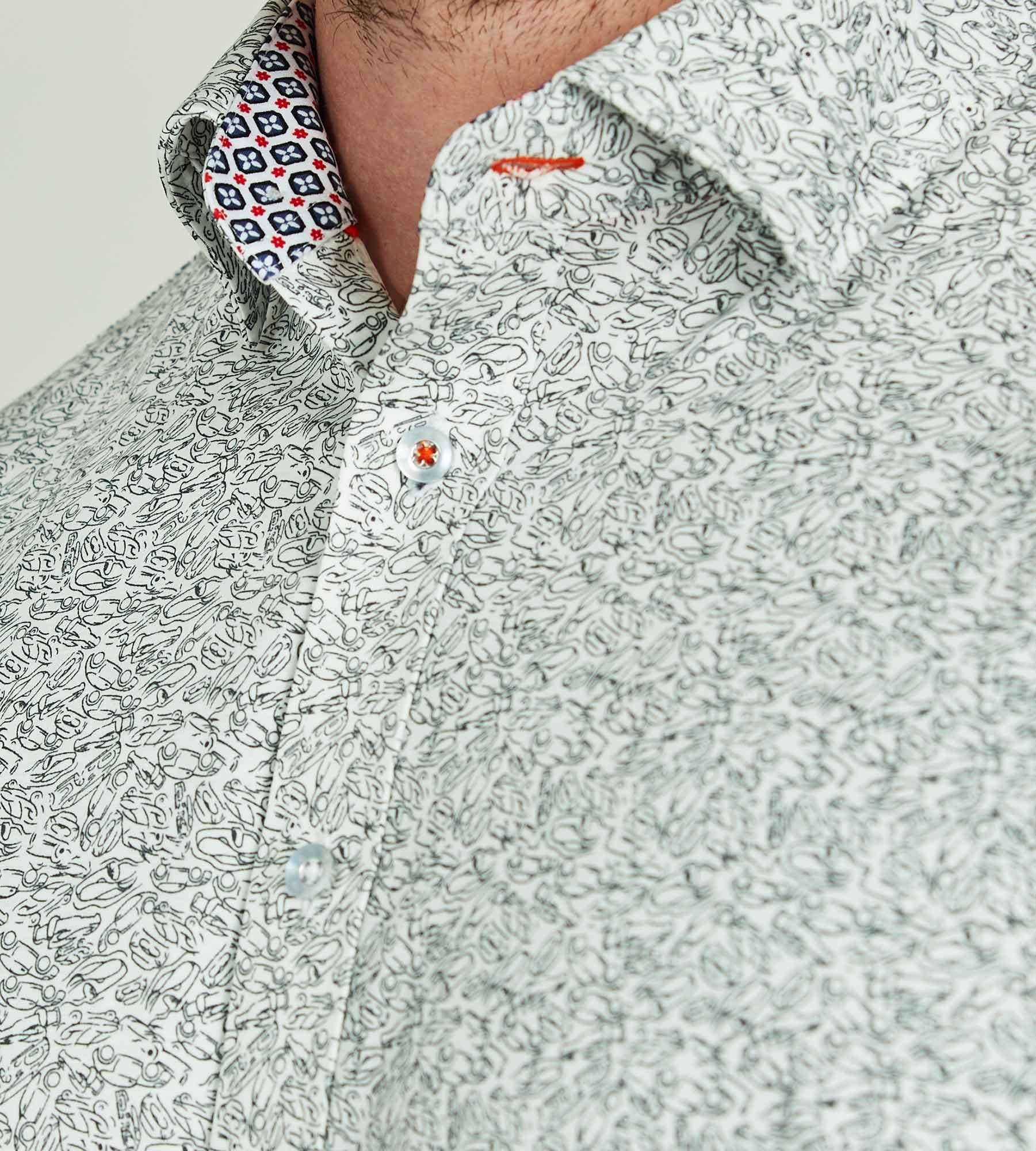 360° Stretch Car Print Short Sleeve Sport Shirt sold by Mr. Big and Tall product image thumbnail 3
