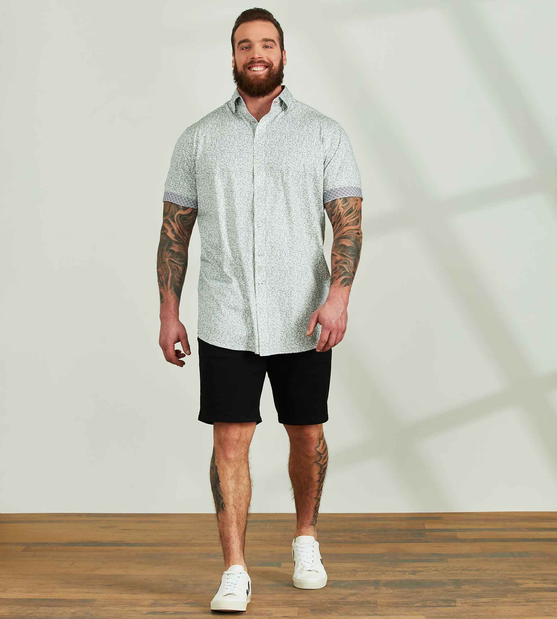 360° Stretch Car Print Short Sleeve Sport Shirt sold by Mr. Big and Tall product image thumbnail 4