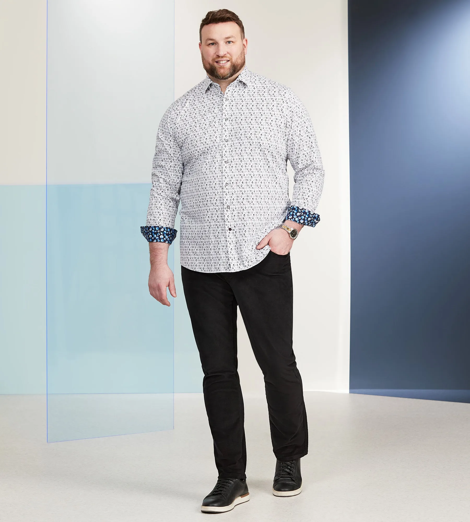 360° Stretch Geo Shirt sold by Mr. Big and Tall product image thumbnail 3