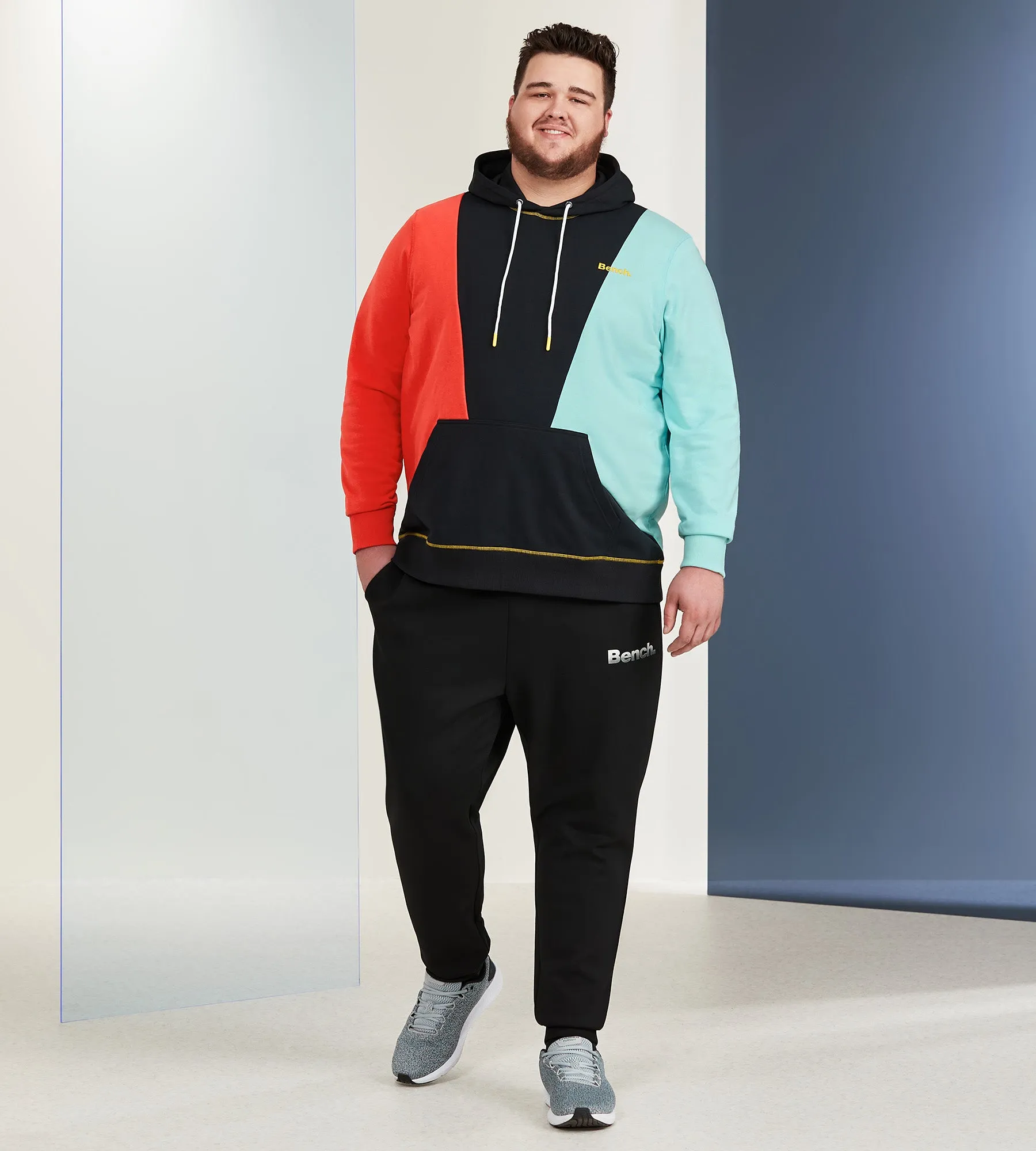 Geometric Colourblock Hoodie sold by Mr. Big and Tall product image thumbnail 4
