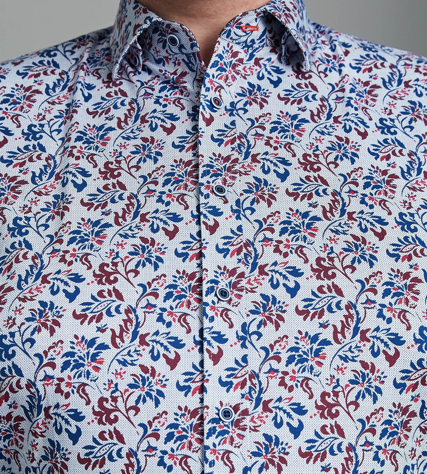 360° Stretch Floral Print Long Sleeve Sport Shirt sold by Mr. Big and Tall product image thumbnail 2