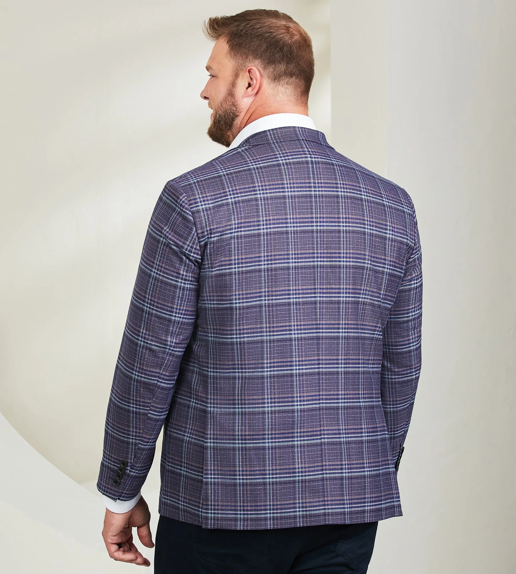 Modern Fit Plaid Woven Sport Jacket sold by Mr. Big and Tall product image thumbnail 3