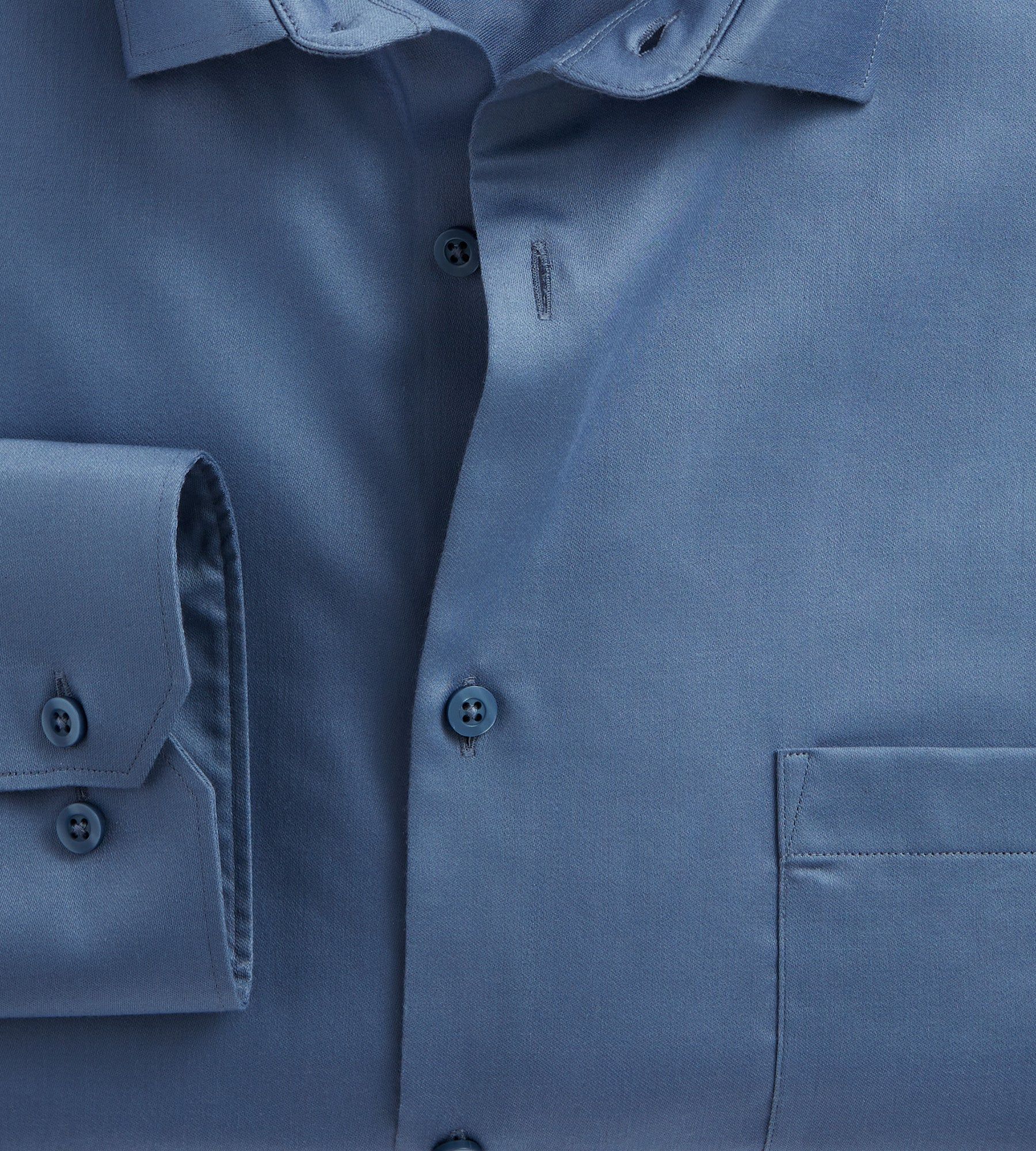 Classic Fit Non-Iron Sateen Dress Shirt sold by Mr. Big and Tall product image thumbnail 2