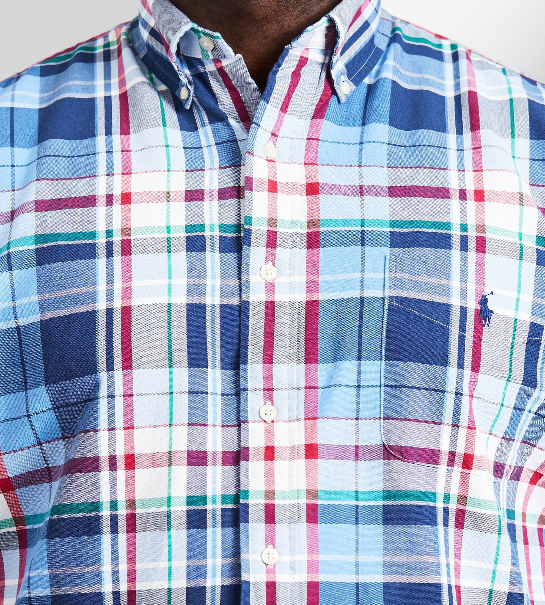 Plaid Oxford Long Sleeve Sport Shirt sold by Mr. Big and Tall product image thumbnail 2