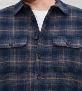 Fleece-Lined Flannel Shacket sold by Mr. Big and Tall