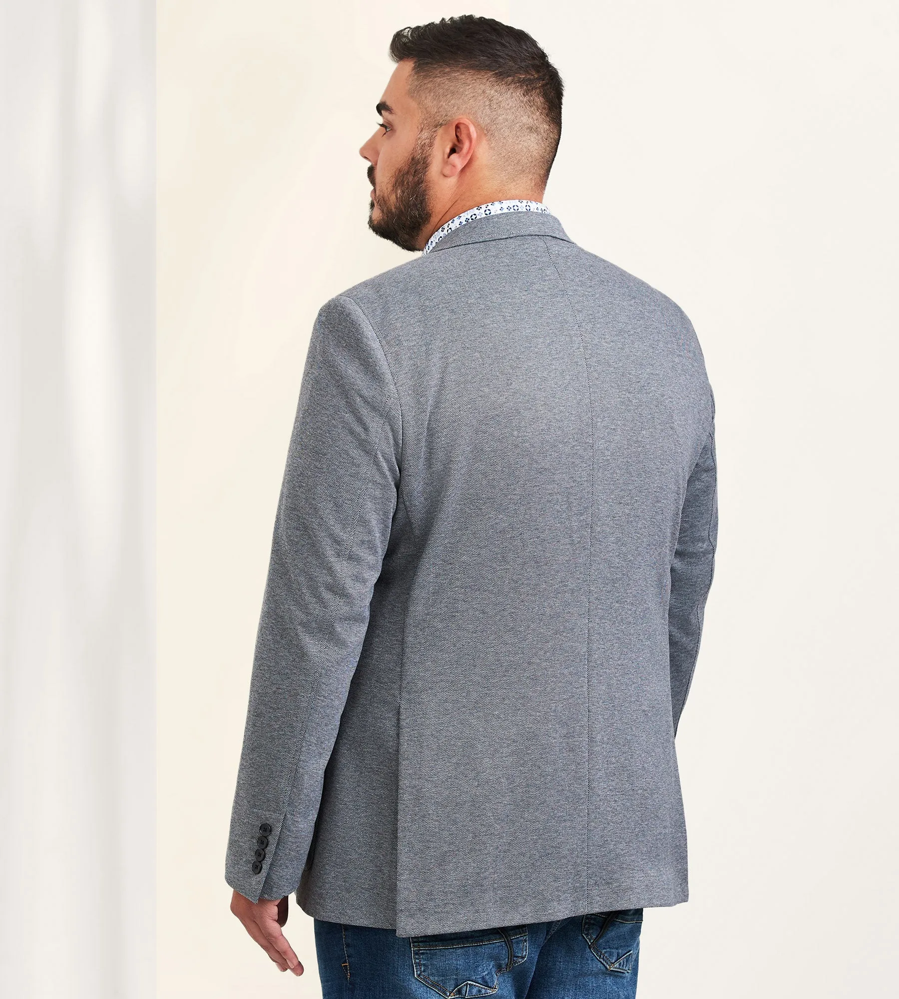 Modern Fit Neat Knit Sport Jacket sold by Mr. Big and Tall product image thumbnail 3