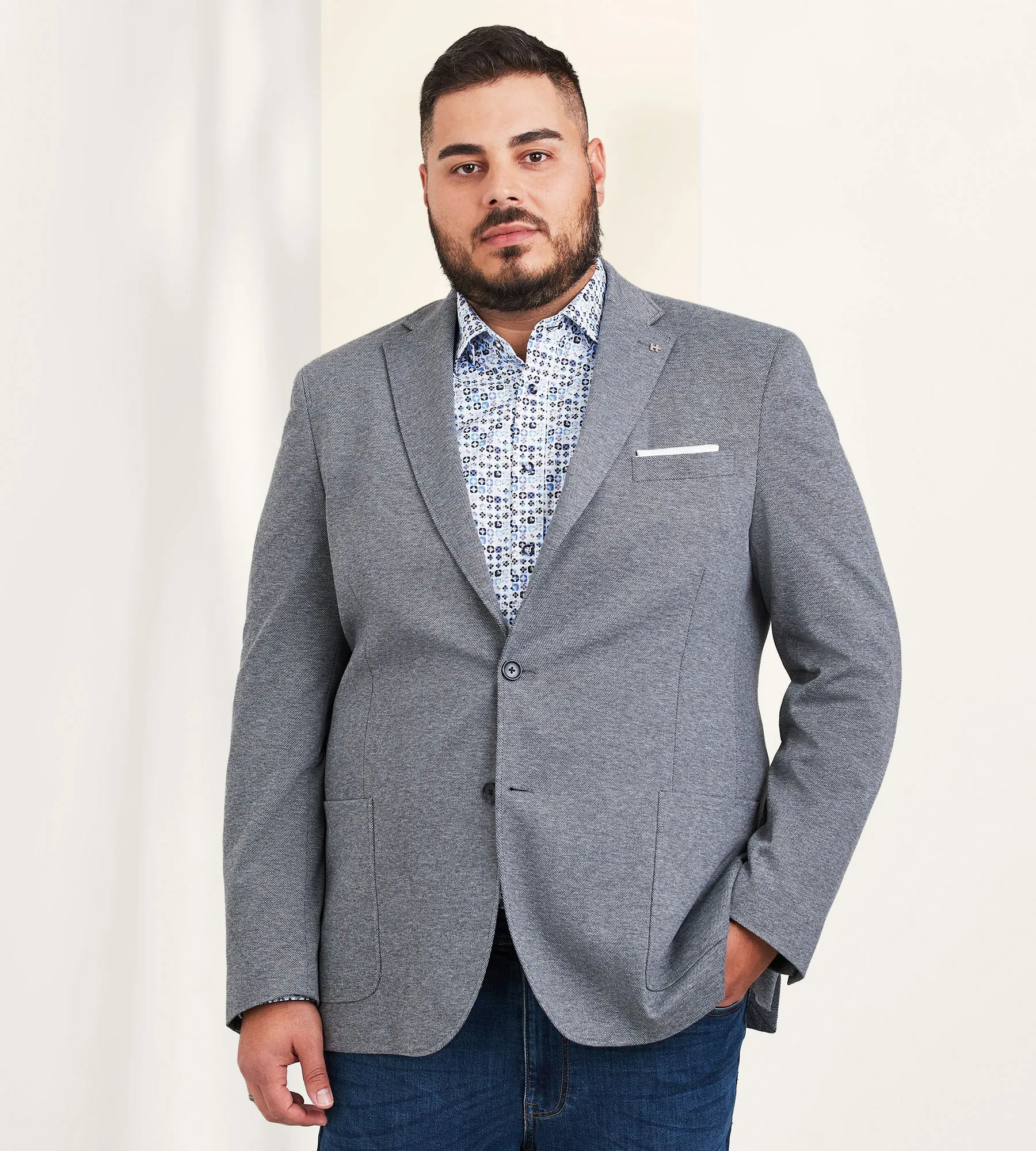 Modern Fit Neat Knit Sport Jacket sold by Mr. Big and Tall