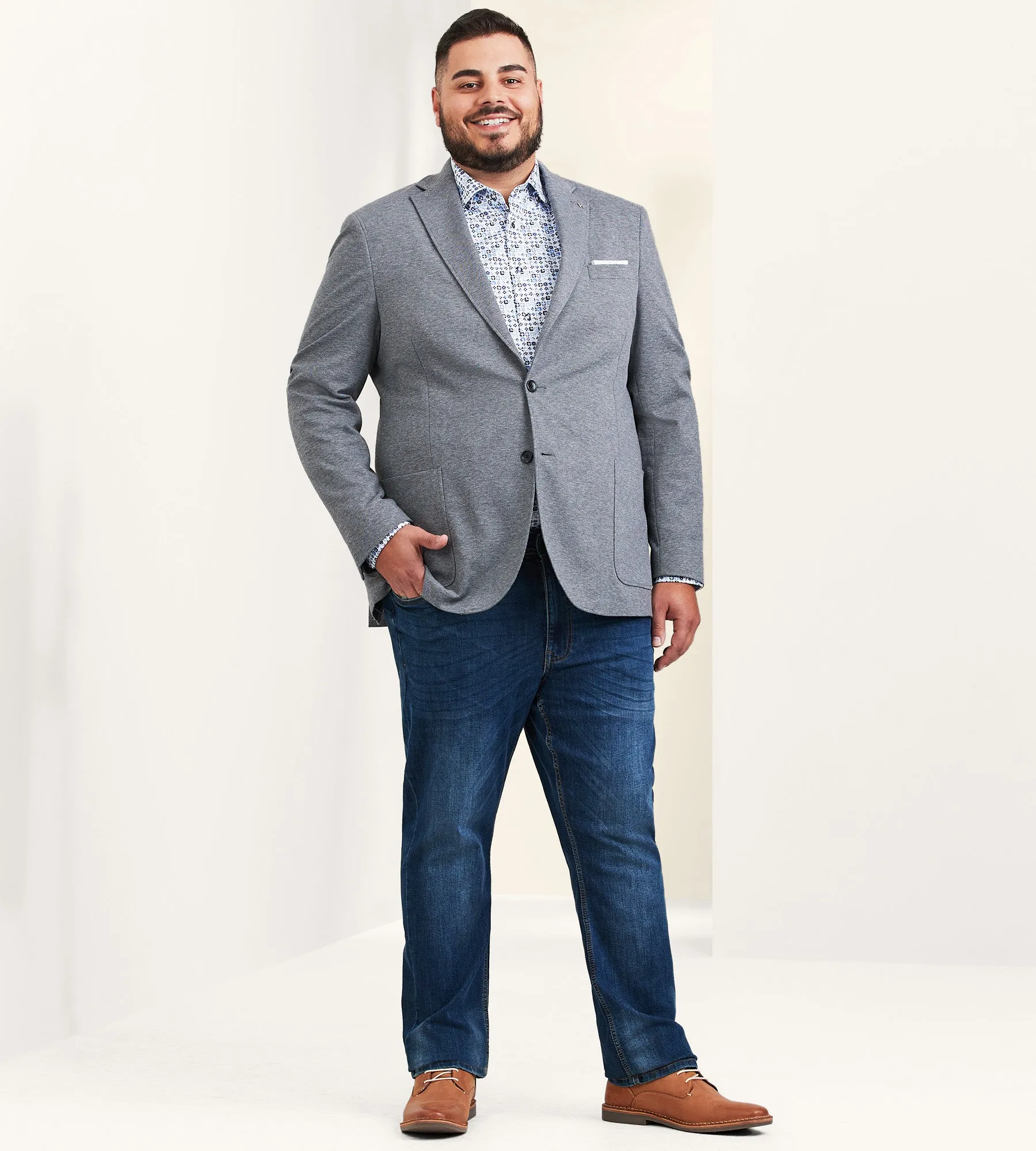 Modern Fit Neat Knit Sport Jacket sold by Mr. Big and Tall product image thumbnail 5