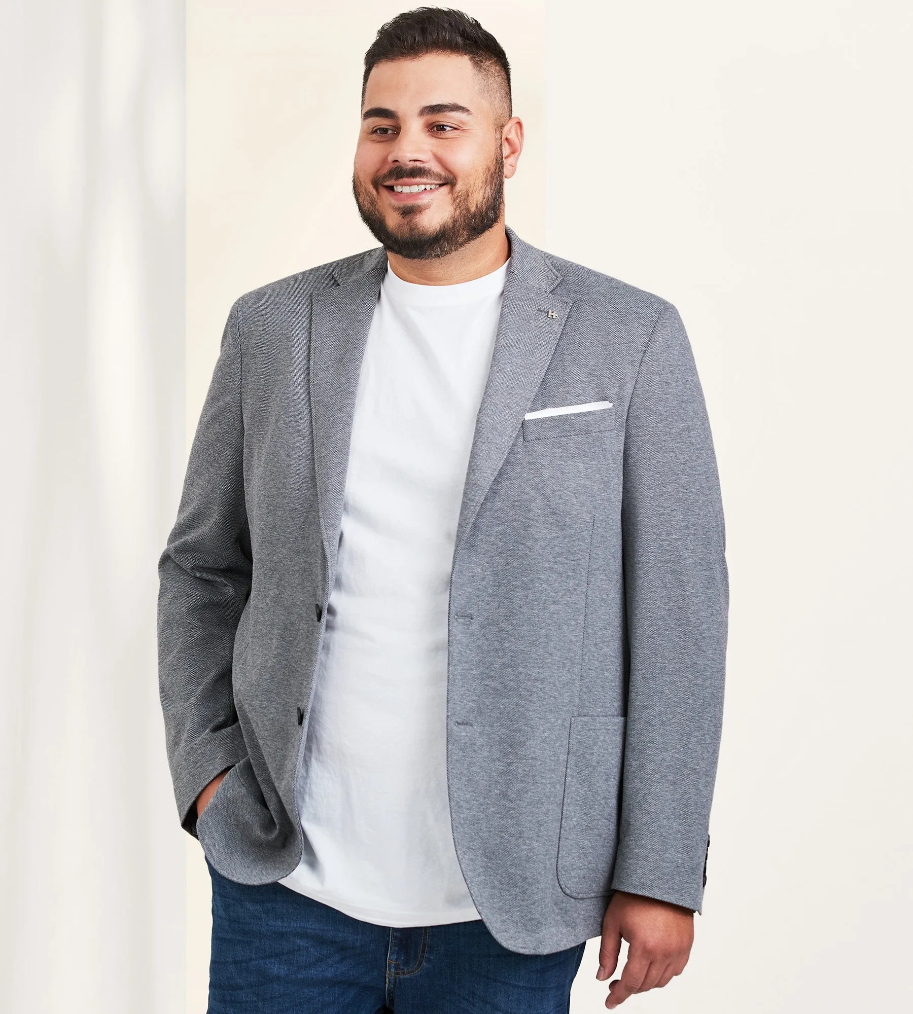Modern Fit Neat Knit Sport Jacket sold by Mr. Big and Tall product image thumbnail 4