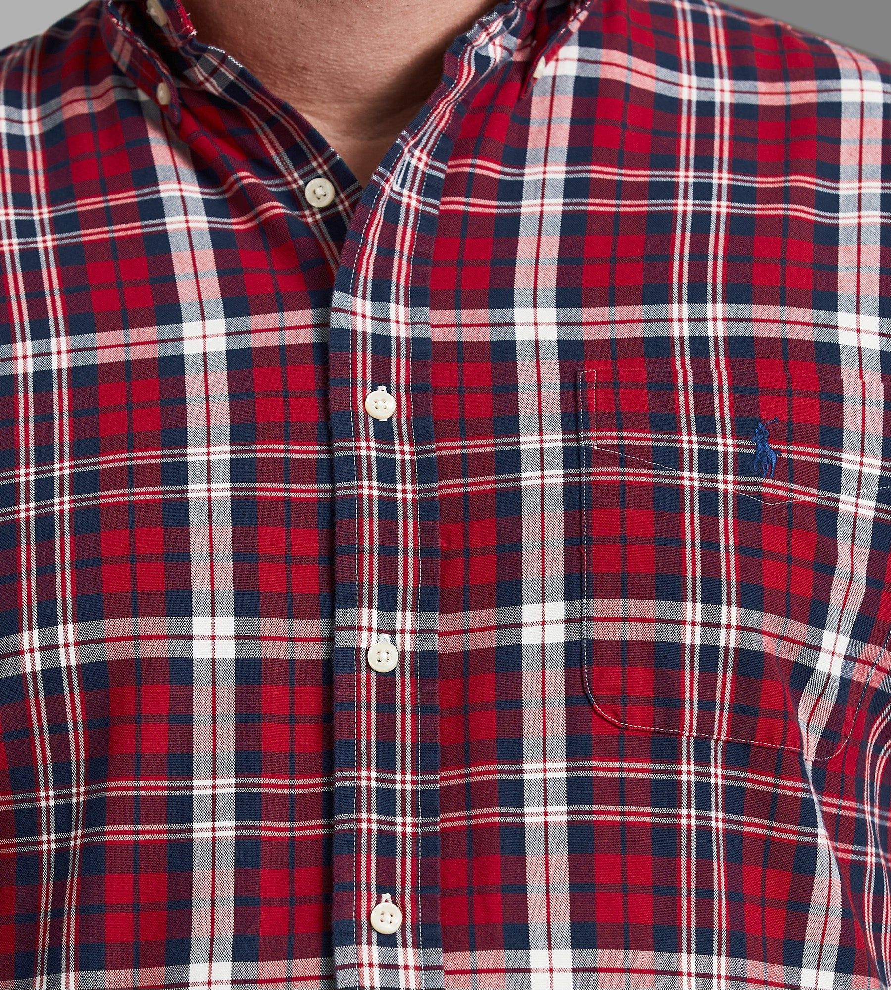 Plaid Oxford Long Sleeve Sport Shirt sold by Mr. Big and Tall product image thumbnail 2