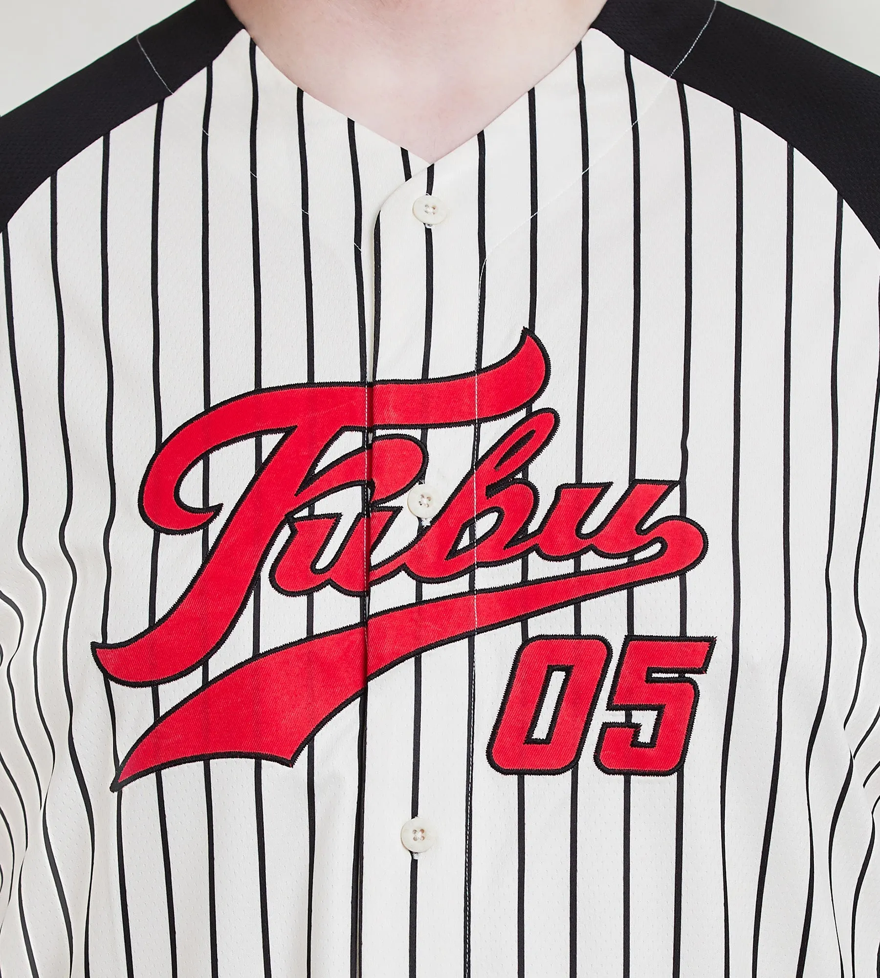 Varsity Pinstriped Baseball Jersey sold by Mr. Big and Tall product image thumbnail 2