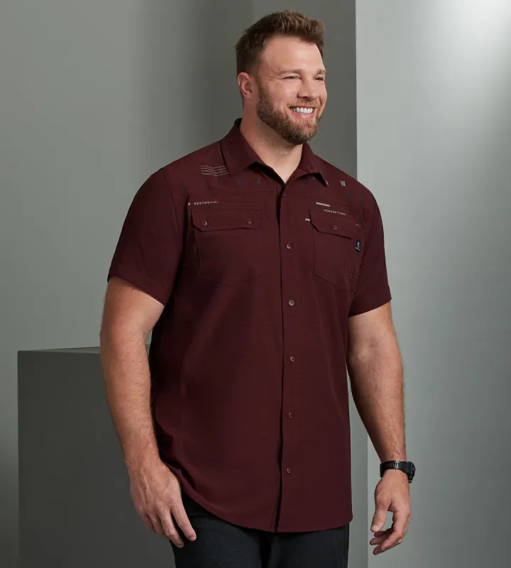 4-Way Stretch Tonal Short Sleeve Sport Shirt sold by Mr. Big and Tall
