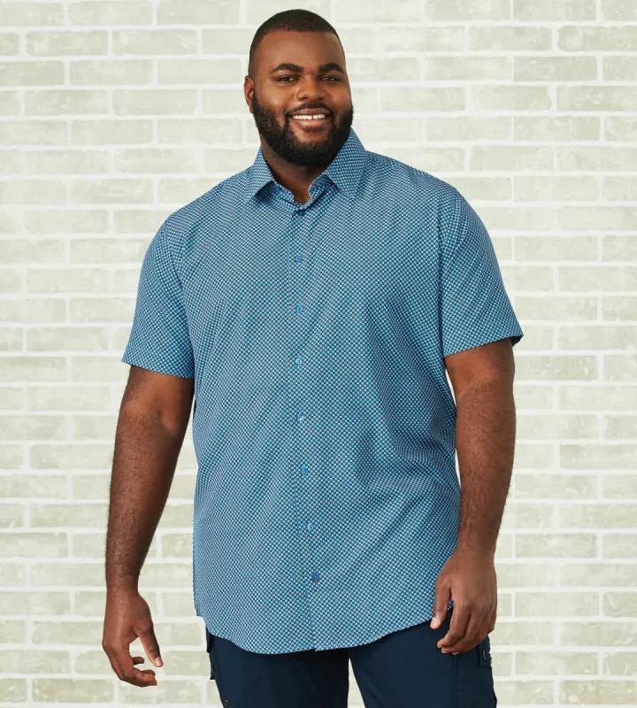 360° Stretch Geo Print Short Sleeve Sport Shirt sold by Mr. Big and Tall