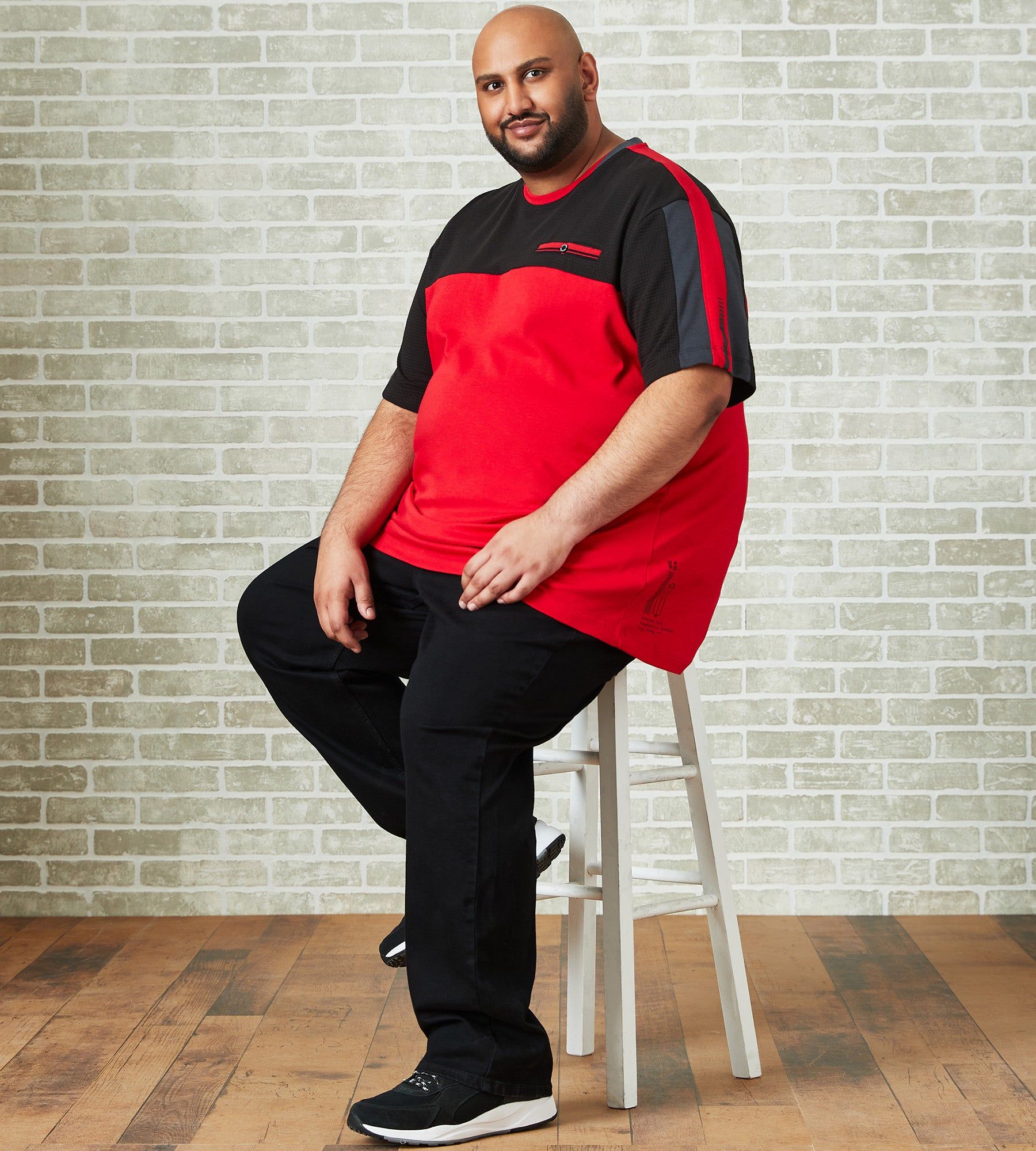 Colour-Blocked Crew Neck Tee sold by Mr. Big and Tall product image thumbnail 6