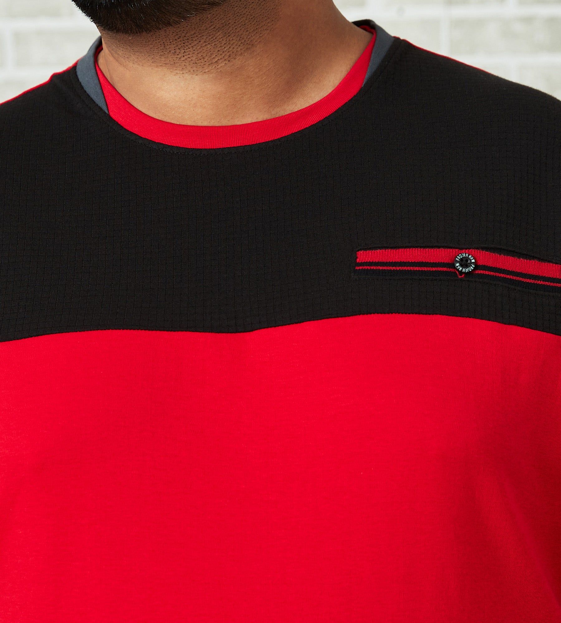 Colour-Blocked Crew Neck Tee sold by Mr. Big and Tall product image thumbnail 2