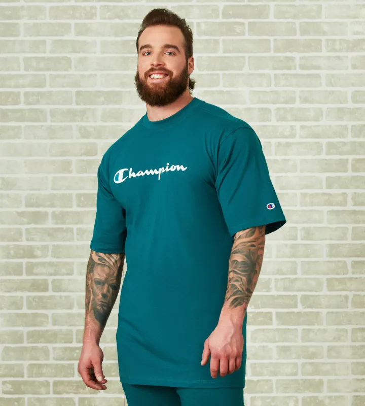Classic Script Logo Tee sold by Mr. Big and Tall