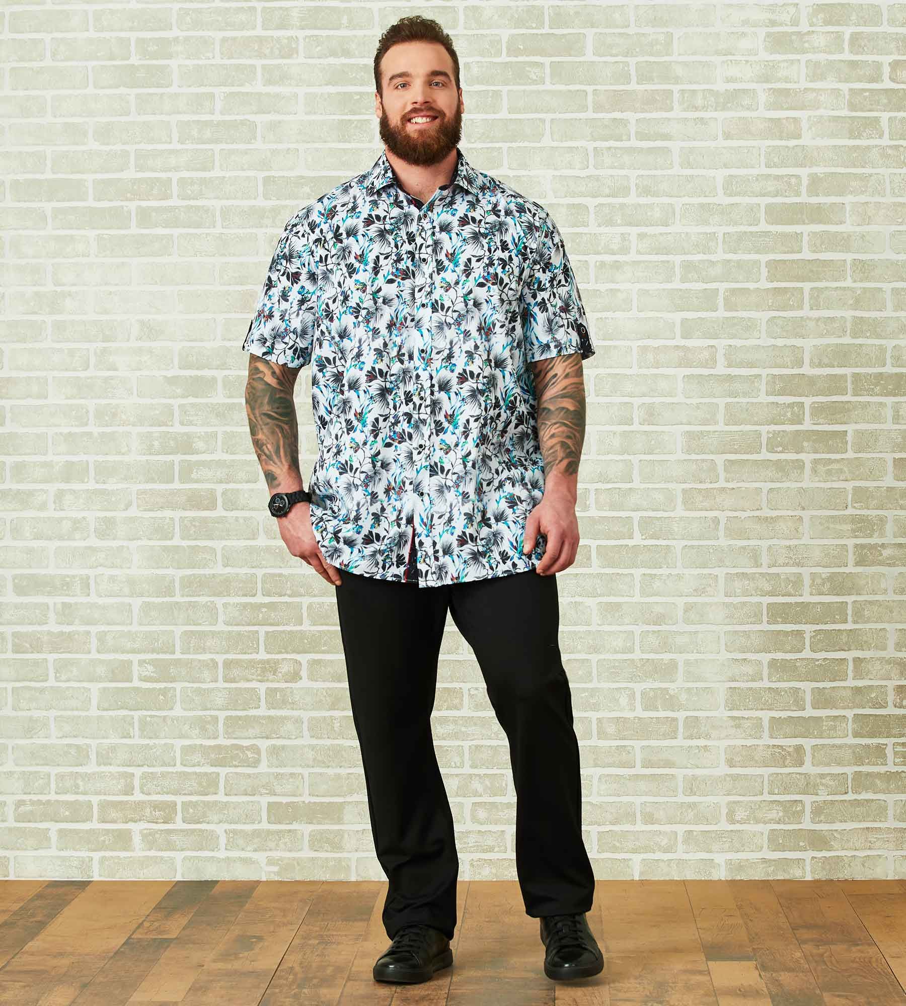 Floral Print Short Sleeve Sport Shirt sold by Mr. Big and Tall product image thumbnail 4