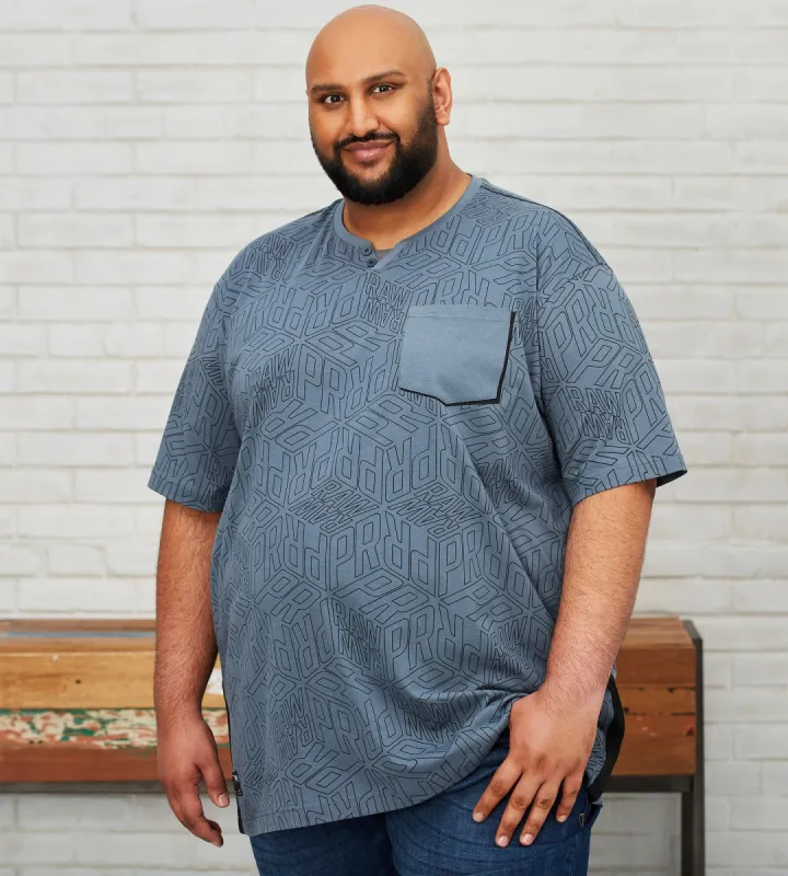 Notched Neck Graphic Tee sold by Mr. Big and Tall