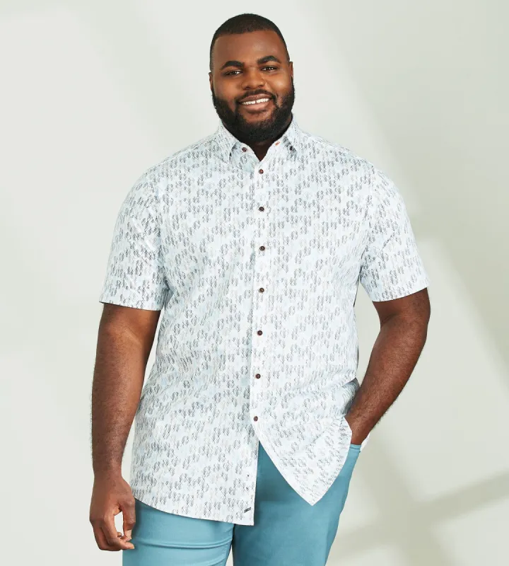360° Stretch Aquatic Print Short Sleeve Sport Shirt sold by Mr. Big and Tall