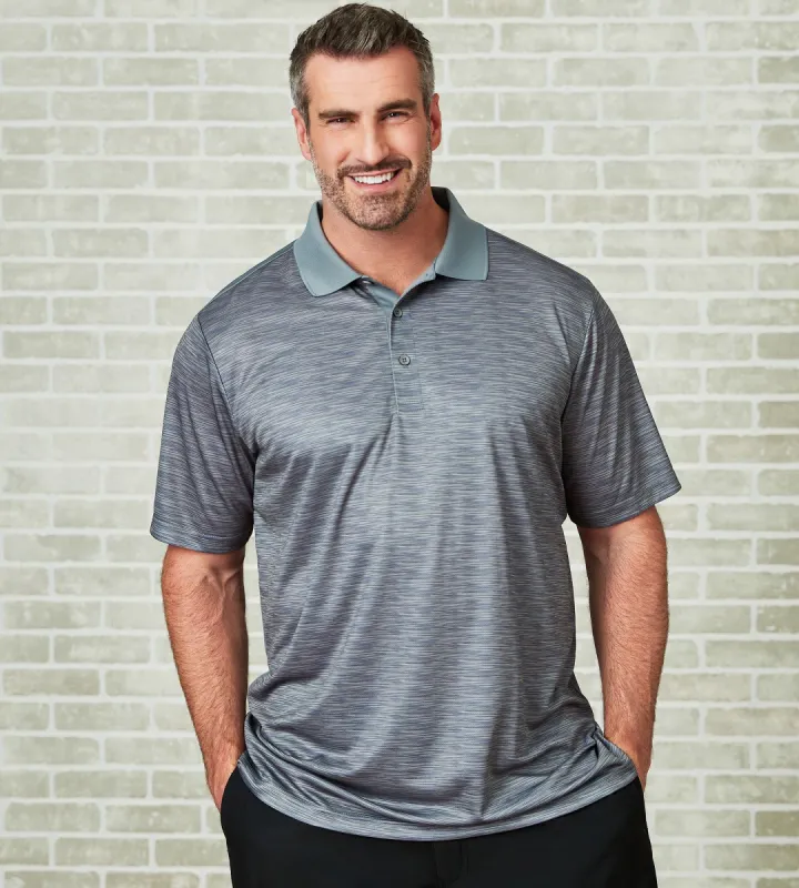 Active Textured Striped Polo sold by Mr. Big and Tall