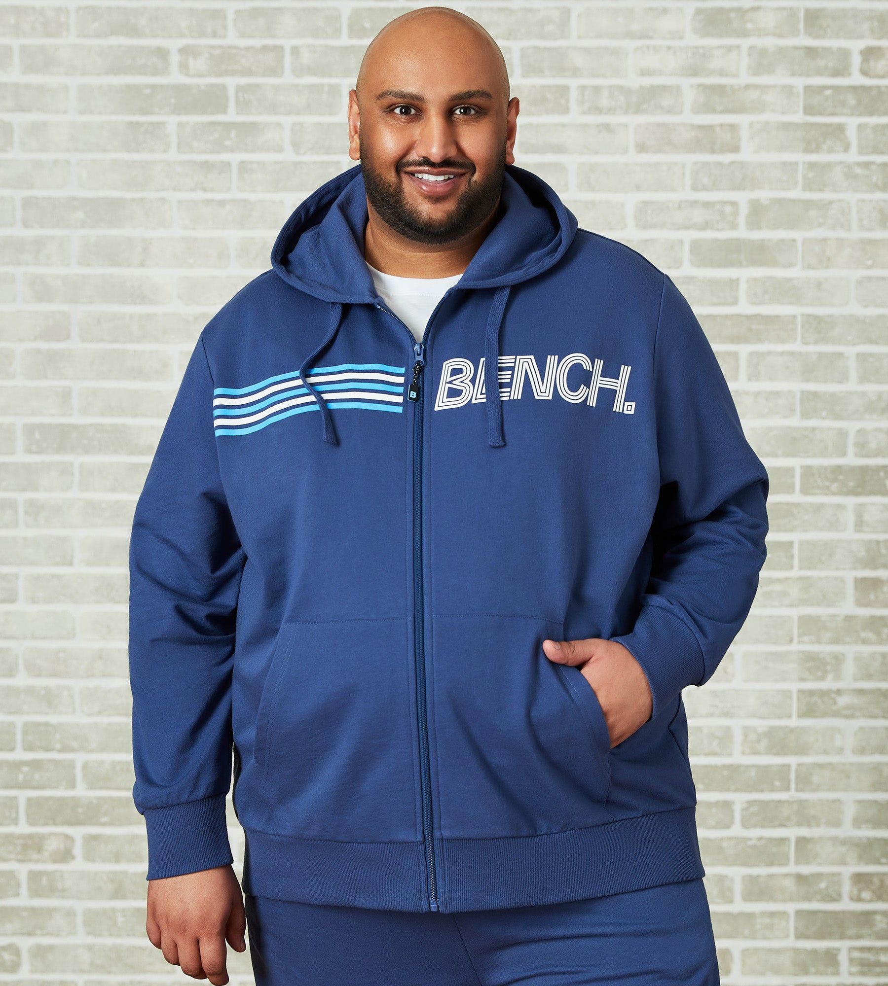 Full-Zip Chest Logo Hoodie sold by Mr. Big and Tall