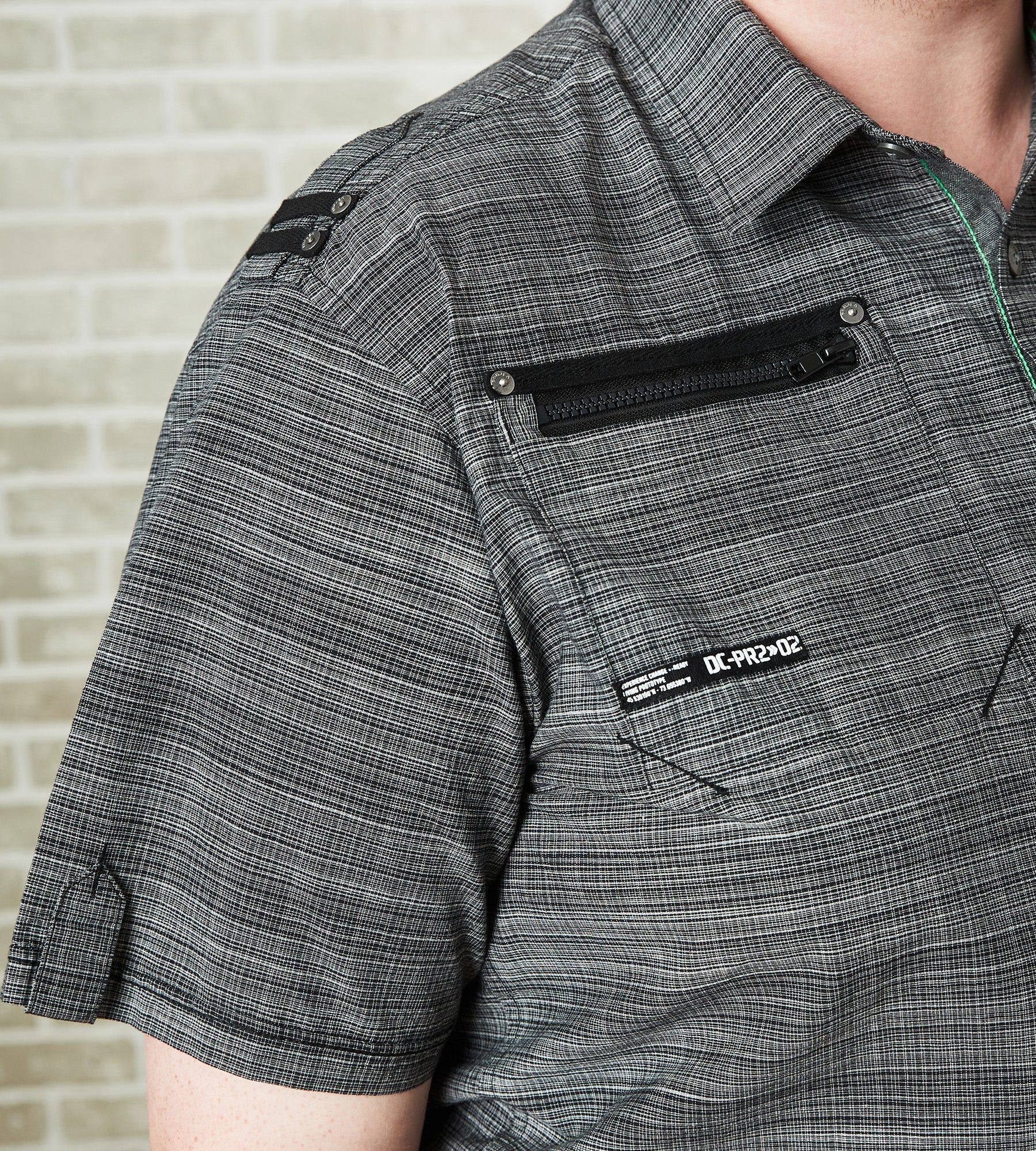 Tonal Textured Short Sleeve Sport Shirt sold by Mr. Big and Tall product image thumbnail 4