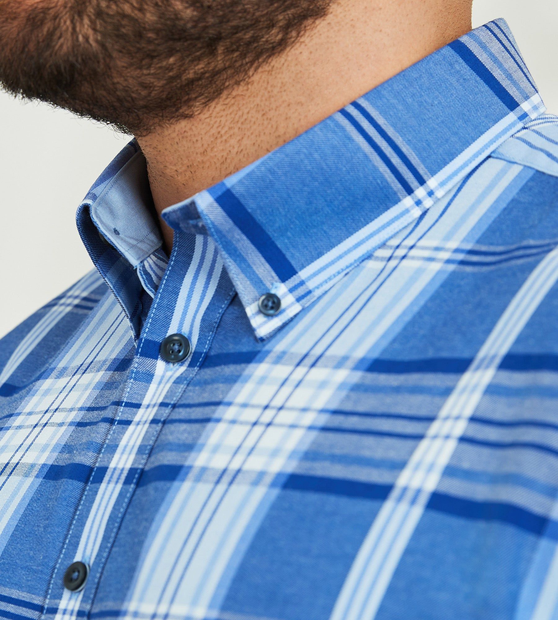 Easy Care Plaid Short Sleeve Sport Shirt sold by Mr. Big and Tall product image thumbnail 2