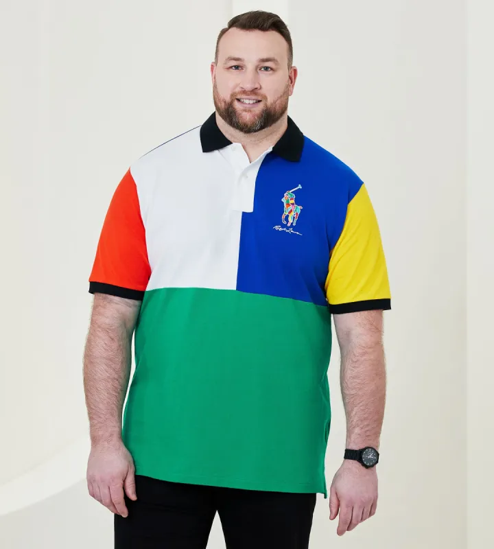 Big Pony Colour-Block Polo sold by Mr. Big and Tall