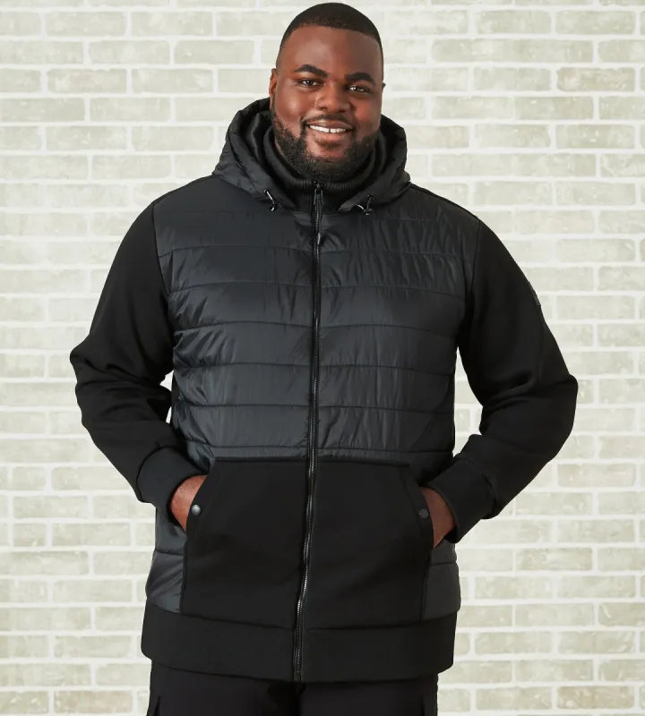 Hooded Hybrid Sweater Jacket sold by Mr. Big and Tall