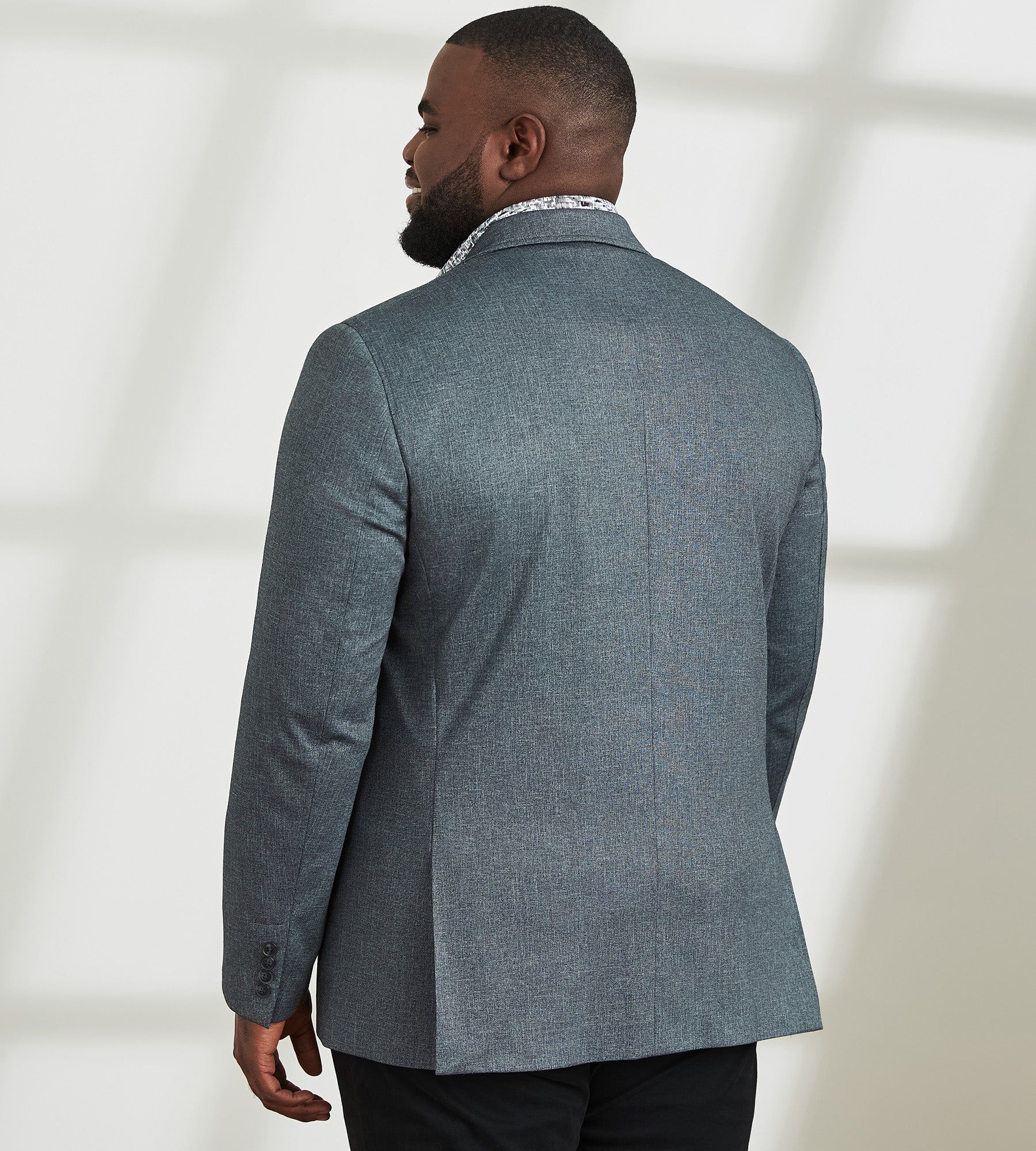 Modern Fit Tonal Knit Sport Jacket sold by Mr. Big and Tall product image thumbnail 3