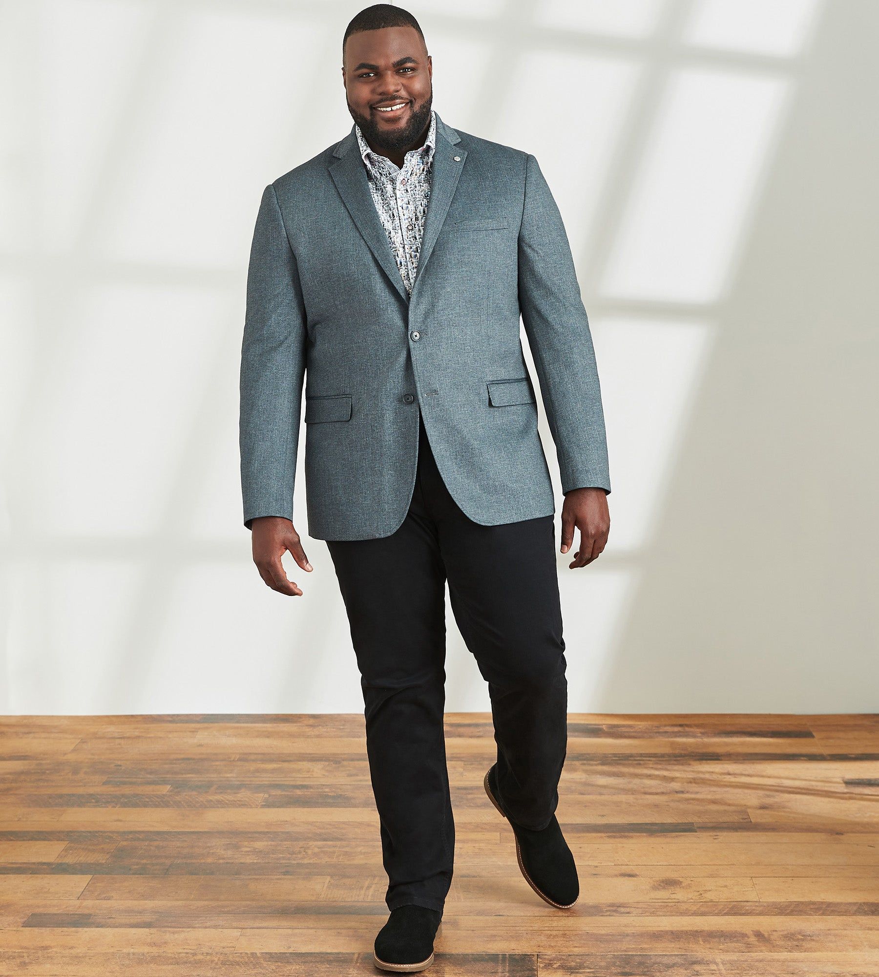 Modern Fit Tonal Knit Sport Jacket sold by Mr. Big and Tall product image thumbnail 4